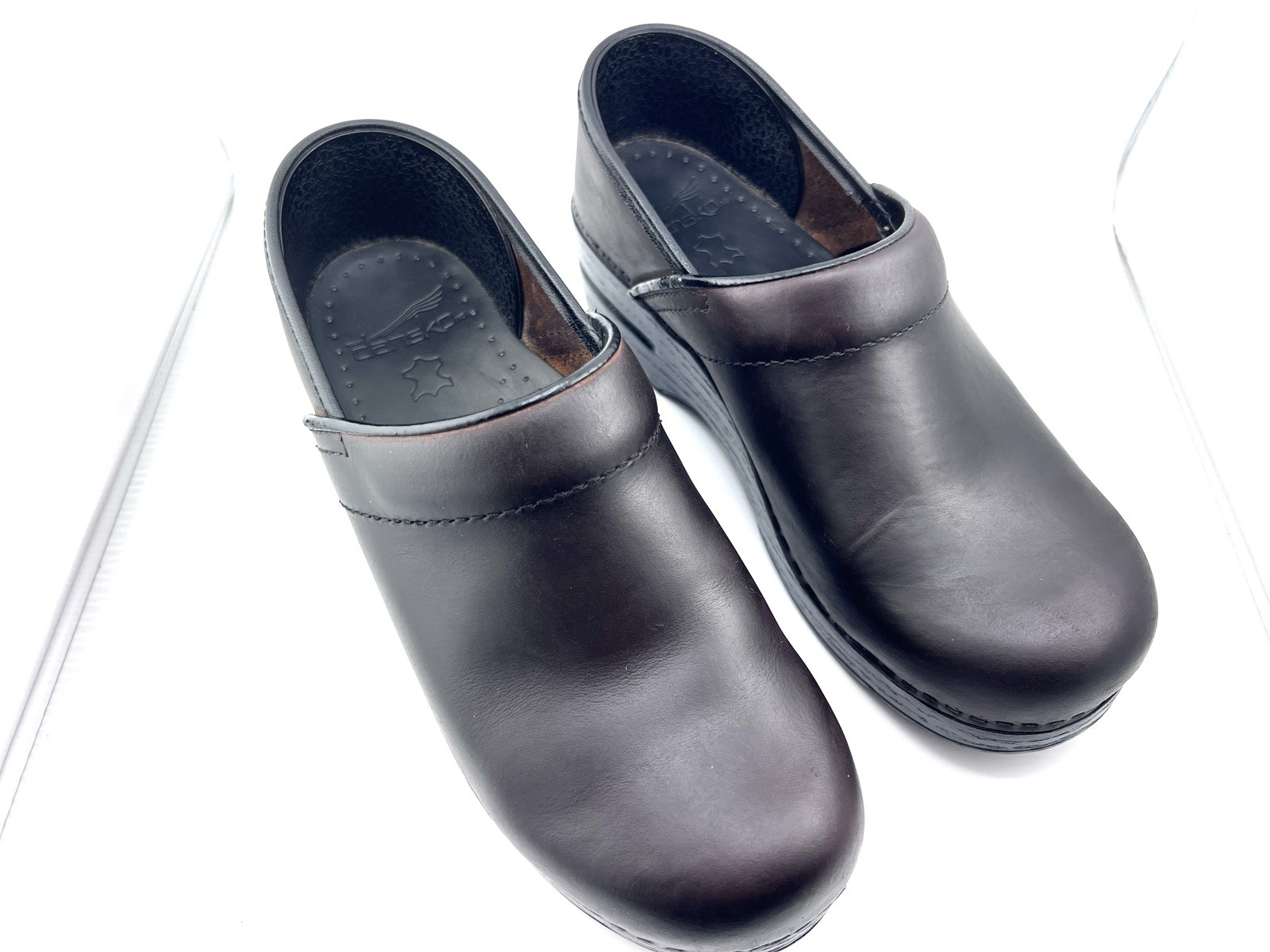 Dansko Dark Brown Leather Mules Clogs | Women’s 38EU 8US Casual work