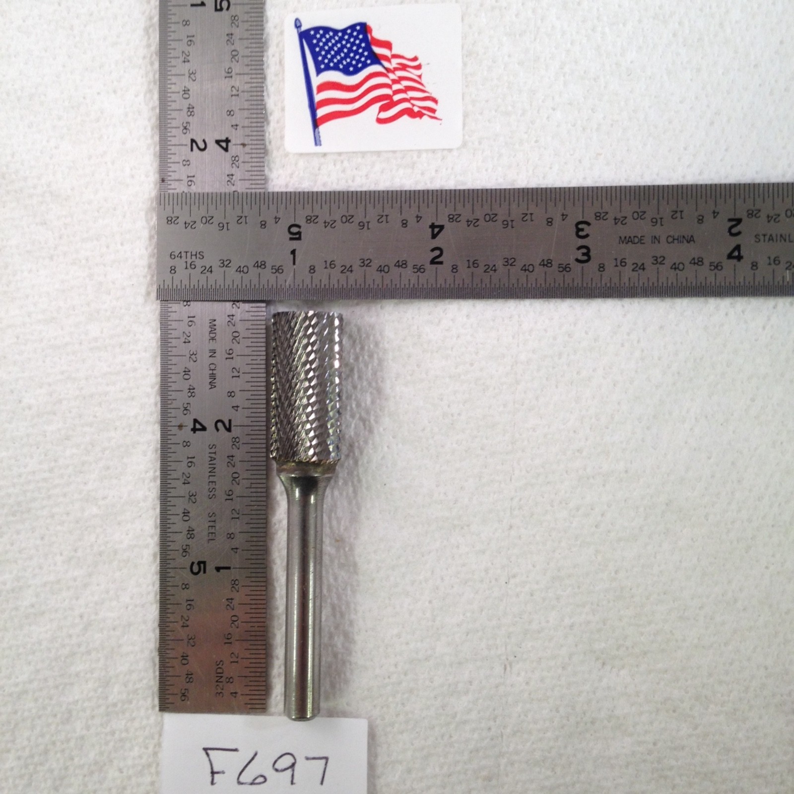 1 NEW FALCON / SGS 1/4" SHANK CARBIDE BURR SA-5 FINE DIAMOND CUT 1" LOC.  (F697)