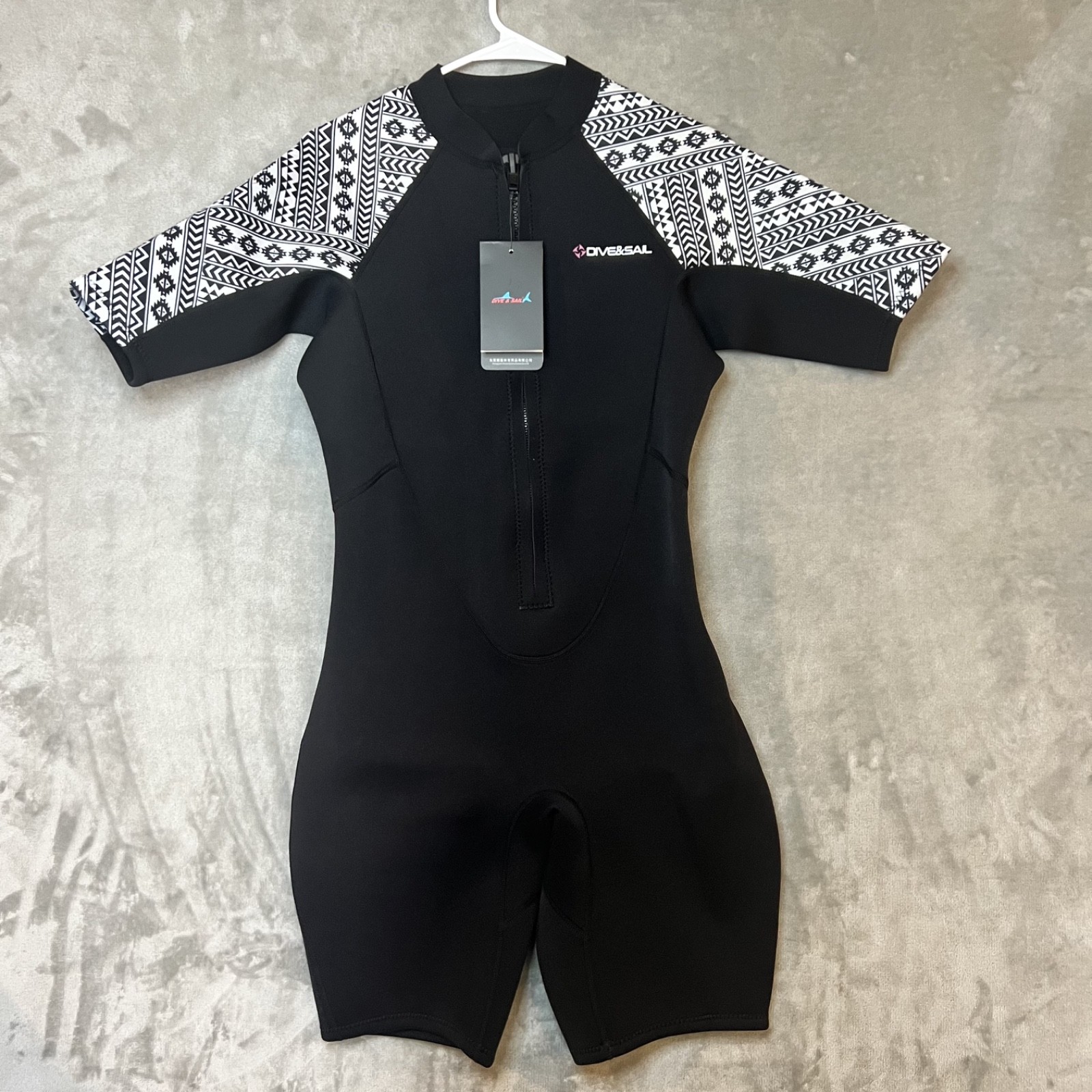 DIVE & SAIL Adult 1.5mm Shorty Wetsuit Neoprene Diving Suit Snorkeling Size 2XL
