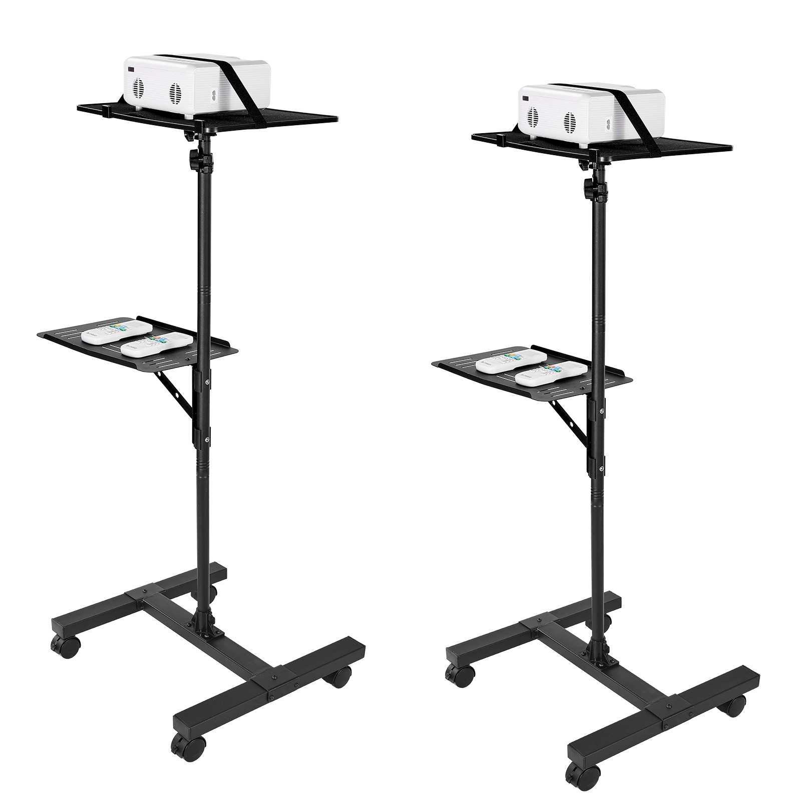 Uimoso Projector Stand with Dual Shelves Sturdy I-Beam Frame for Presentations