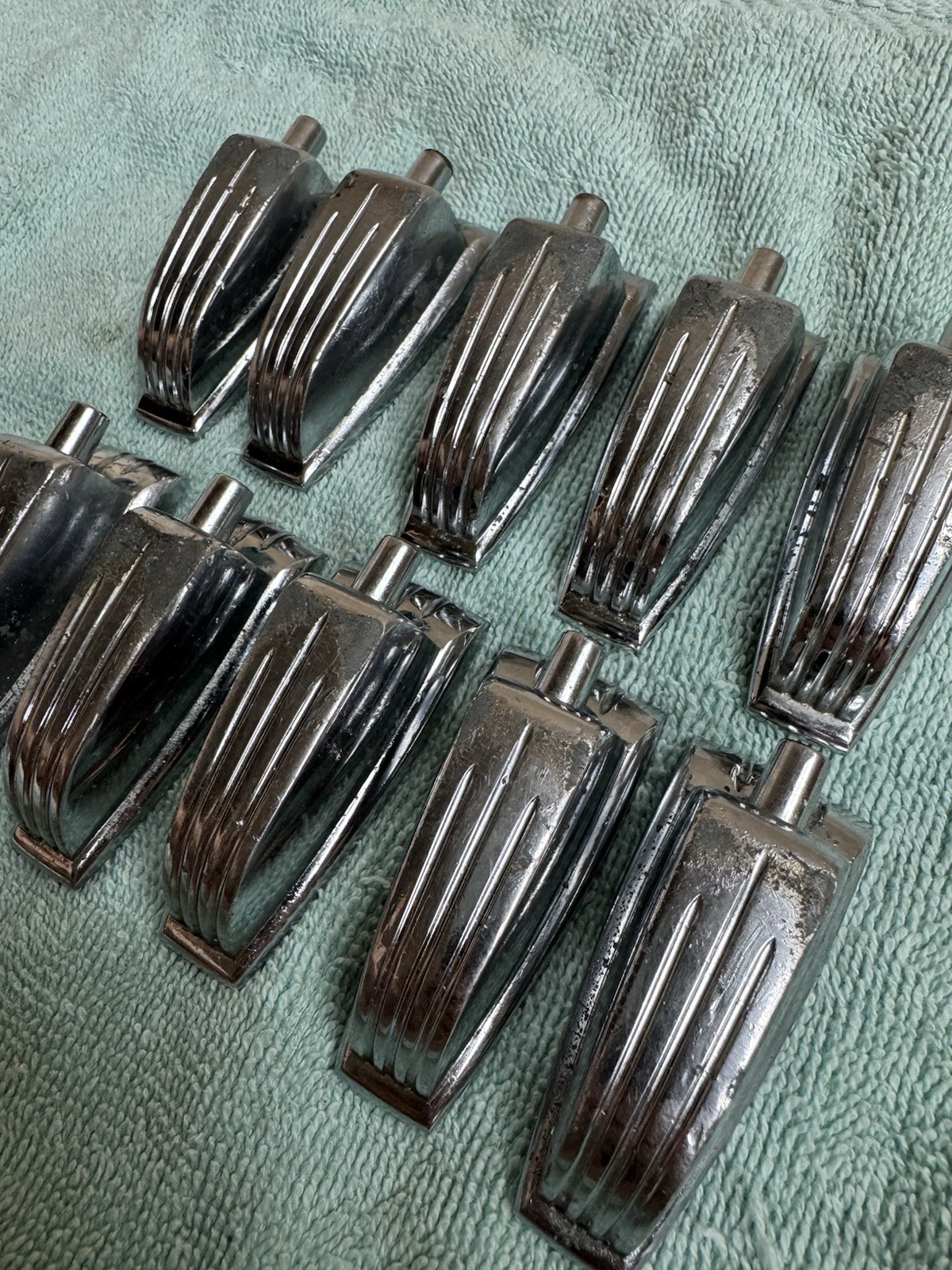 Lot of 10 Vintage 50s 60s WFL Ludwig Large Classic Bass Drum or Tom Lugs #001