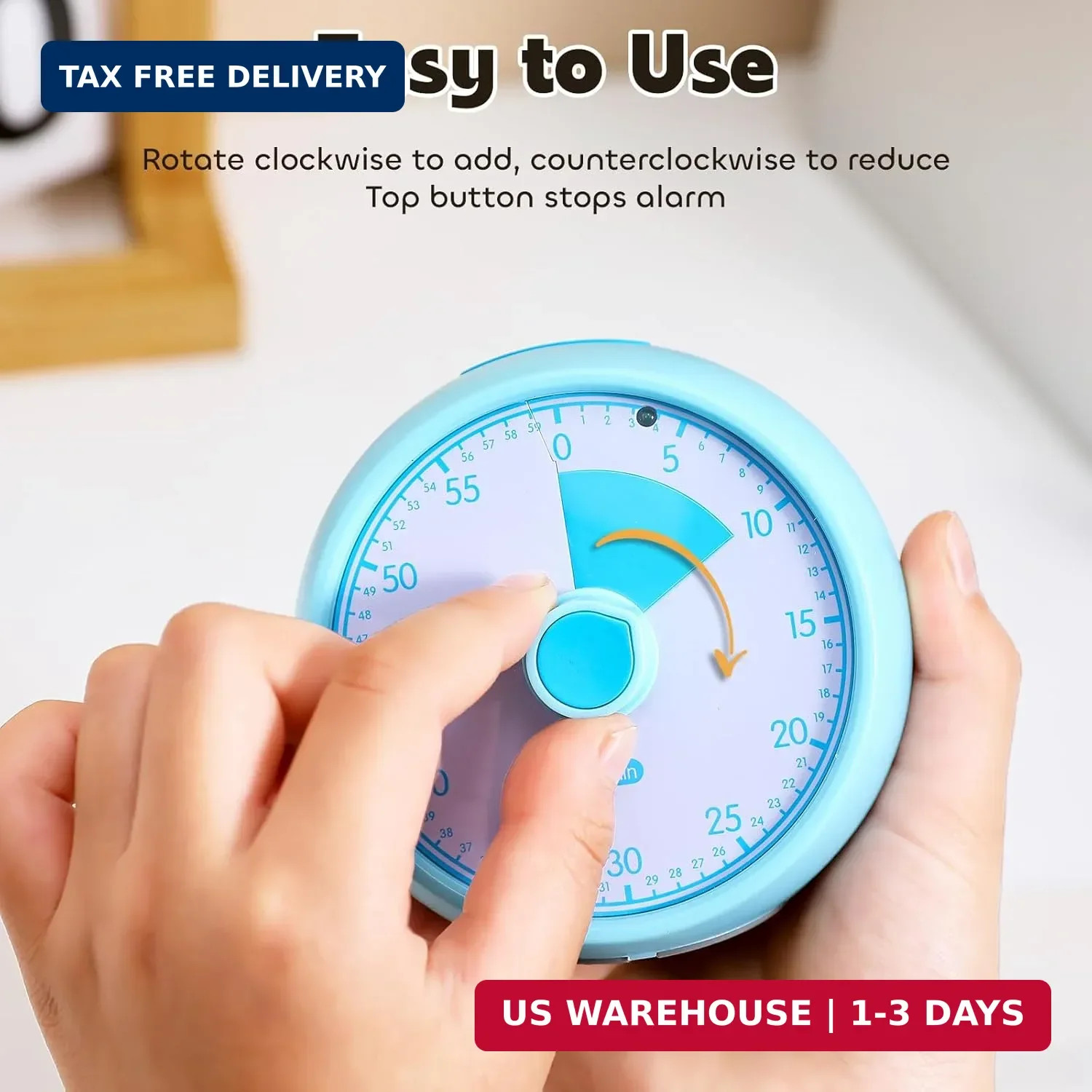 Visual Timer for Kids 60-Minute Countdown Timer with Optional Alarm, Focus Tool