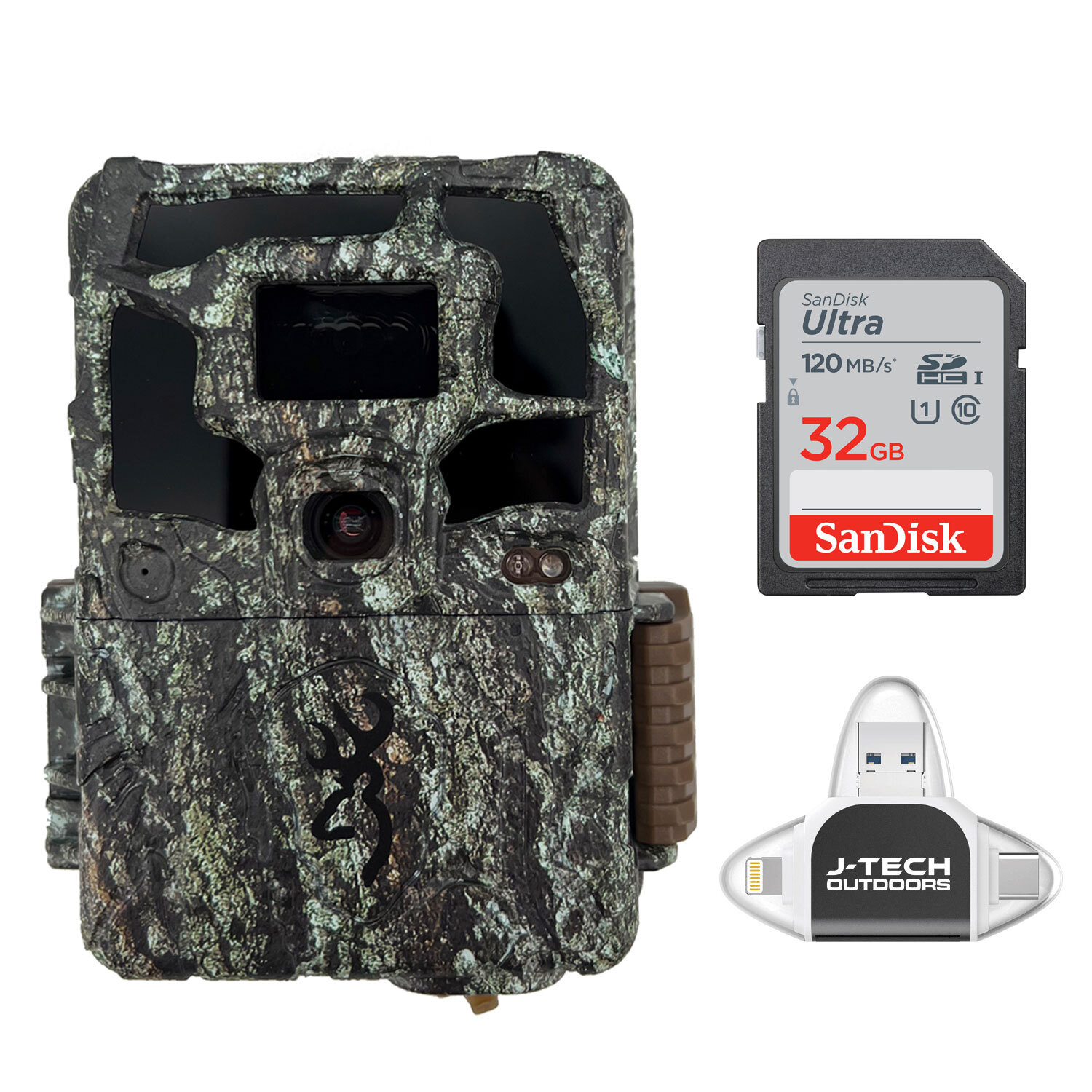 Browning Dark Ops Pro X 1080 Trail Game Cam + 32GB Card +Phone Reader BTC6PX1080