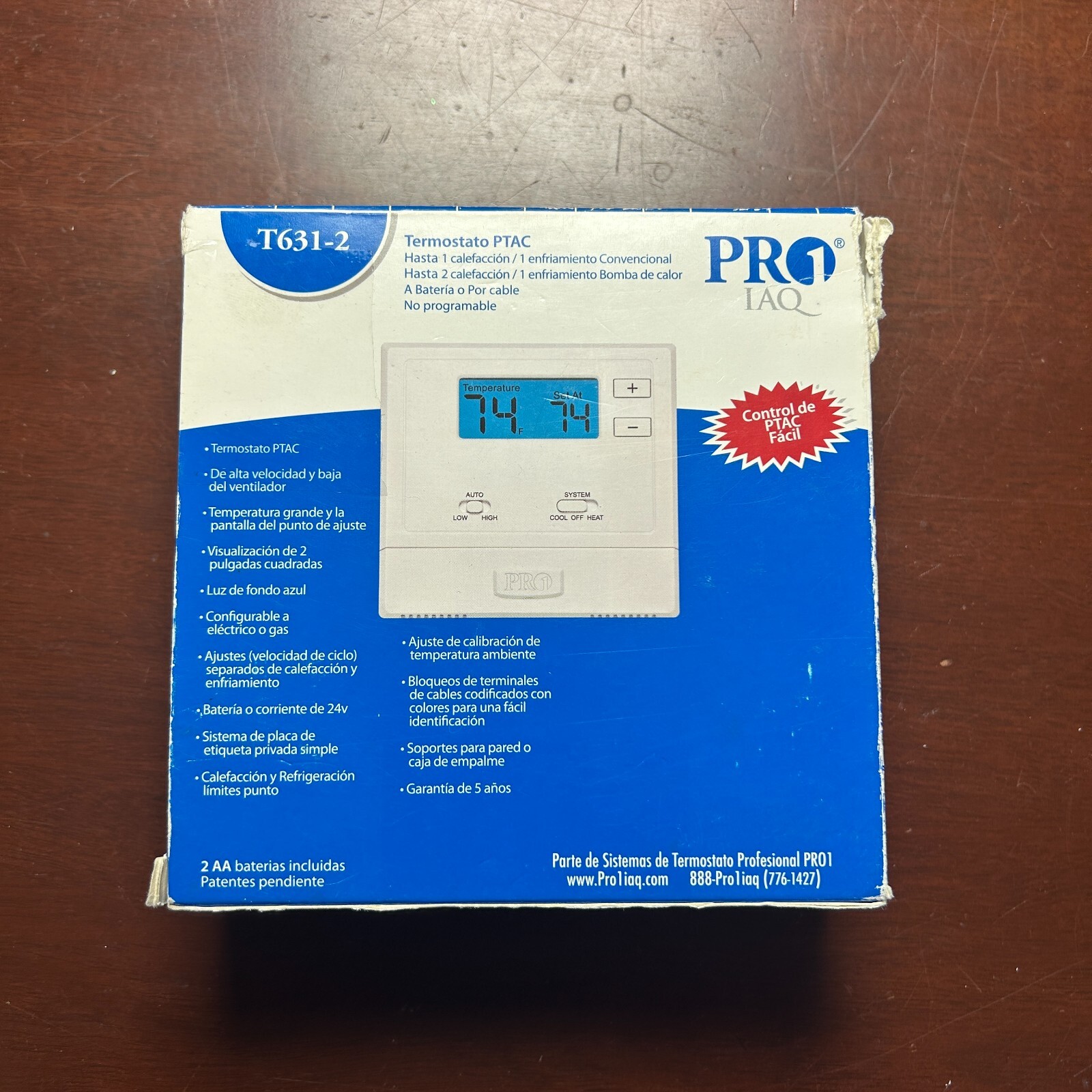 Pro1 IAQ T631-2 Thermostat Non-Programmable 1 H 1 C Conventional 2 H 1 C