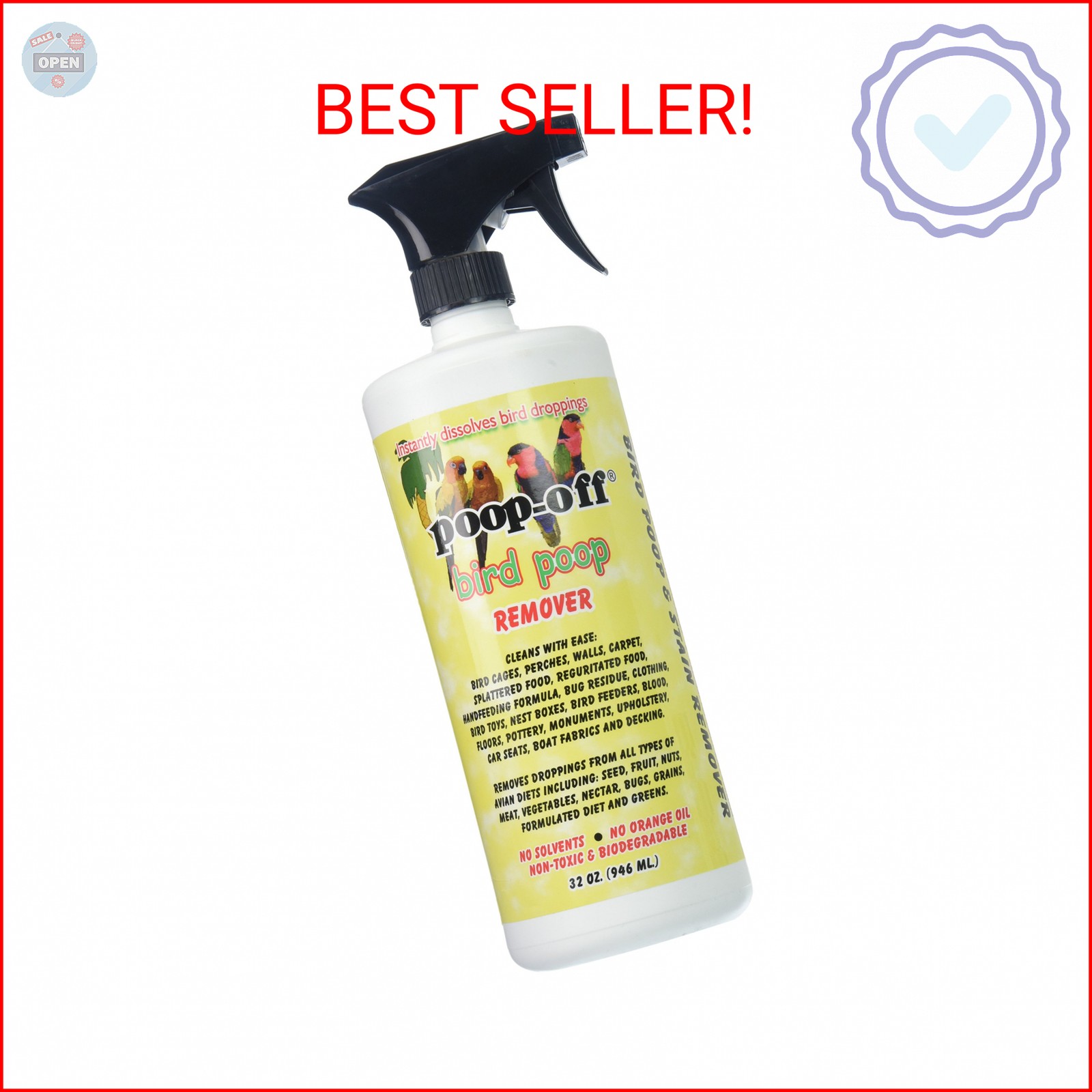 Poop-Off Bird Poop Remover Sprayer, 32 oz