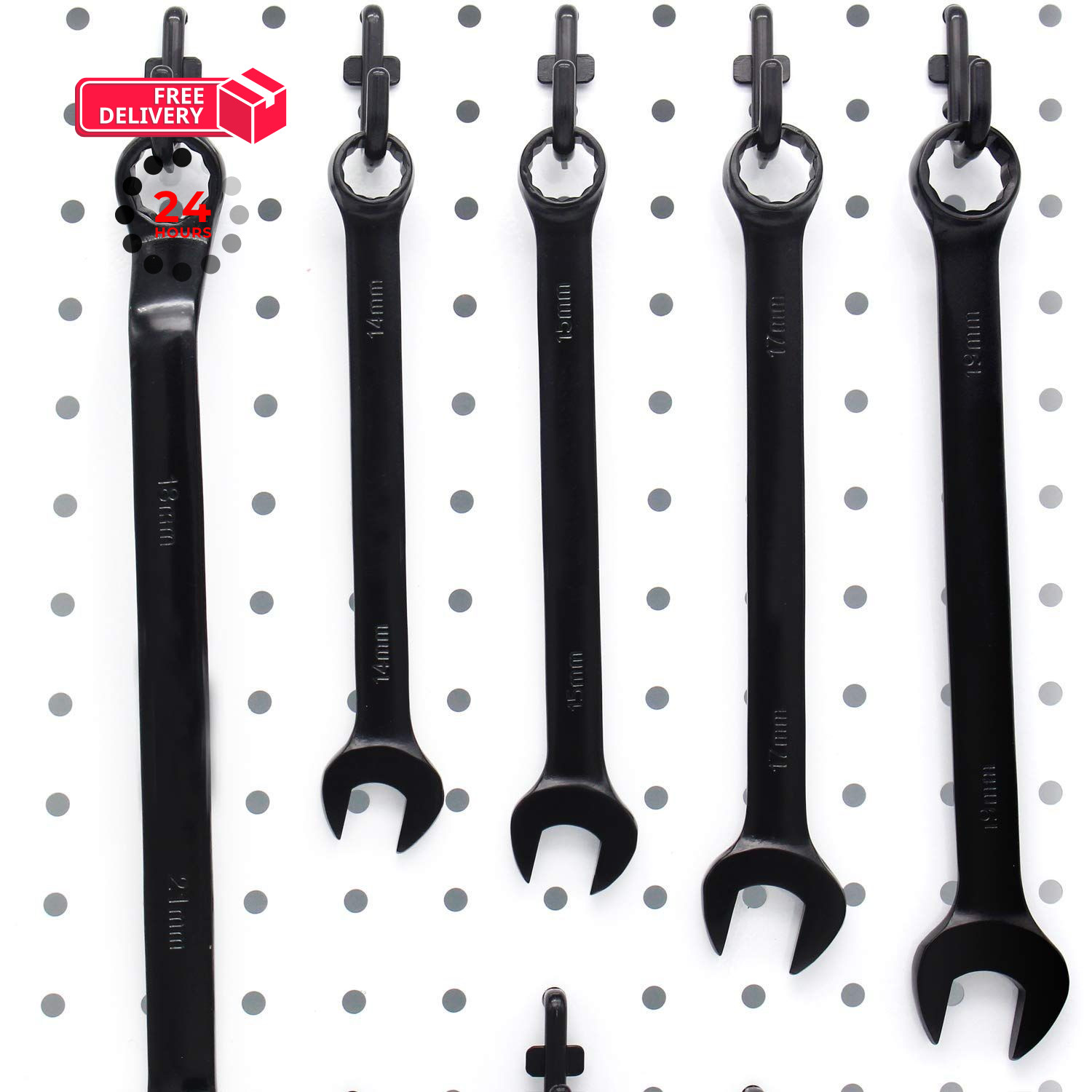 Colorstorm Pegboard Hooks Kit J Hook Assortment 100PK 100PK, Black