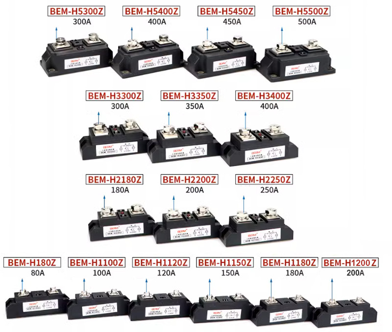Industrial Solid State Relay BEM-H180Z BEM-H3200Z 80A-500A DC Control AC SSR