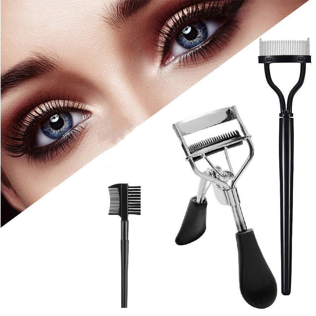 ROWAG 3pcs Eyelash Curlers Eyebrow Brush Comb Spoolie Set
