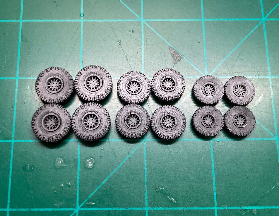 1:64 truck wheels tires "Offroad V1" 3D Printed 3 Sizes to choose from