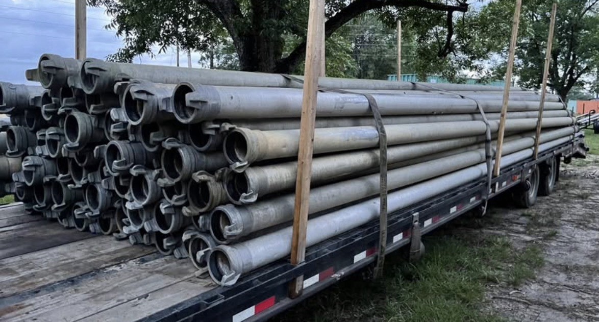 5” aluminum irrigation pipe rainbow twist lock  Connection 2000’