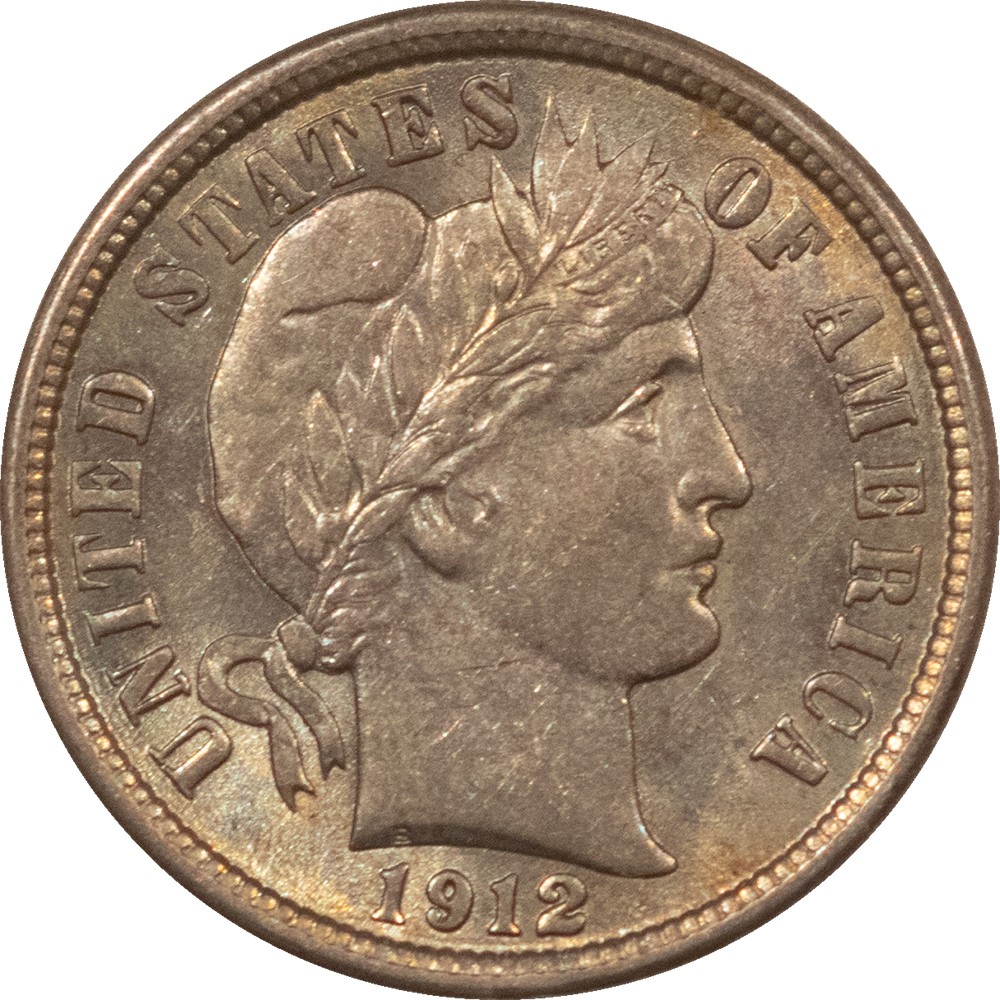 1912 BARBER DIME - HIGH GRADE NEARLY UNCIRCULATED LOOKS CHOICE!