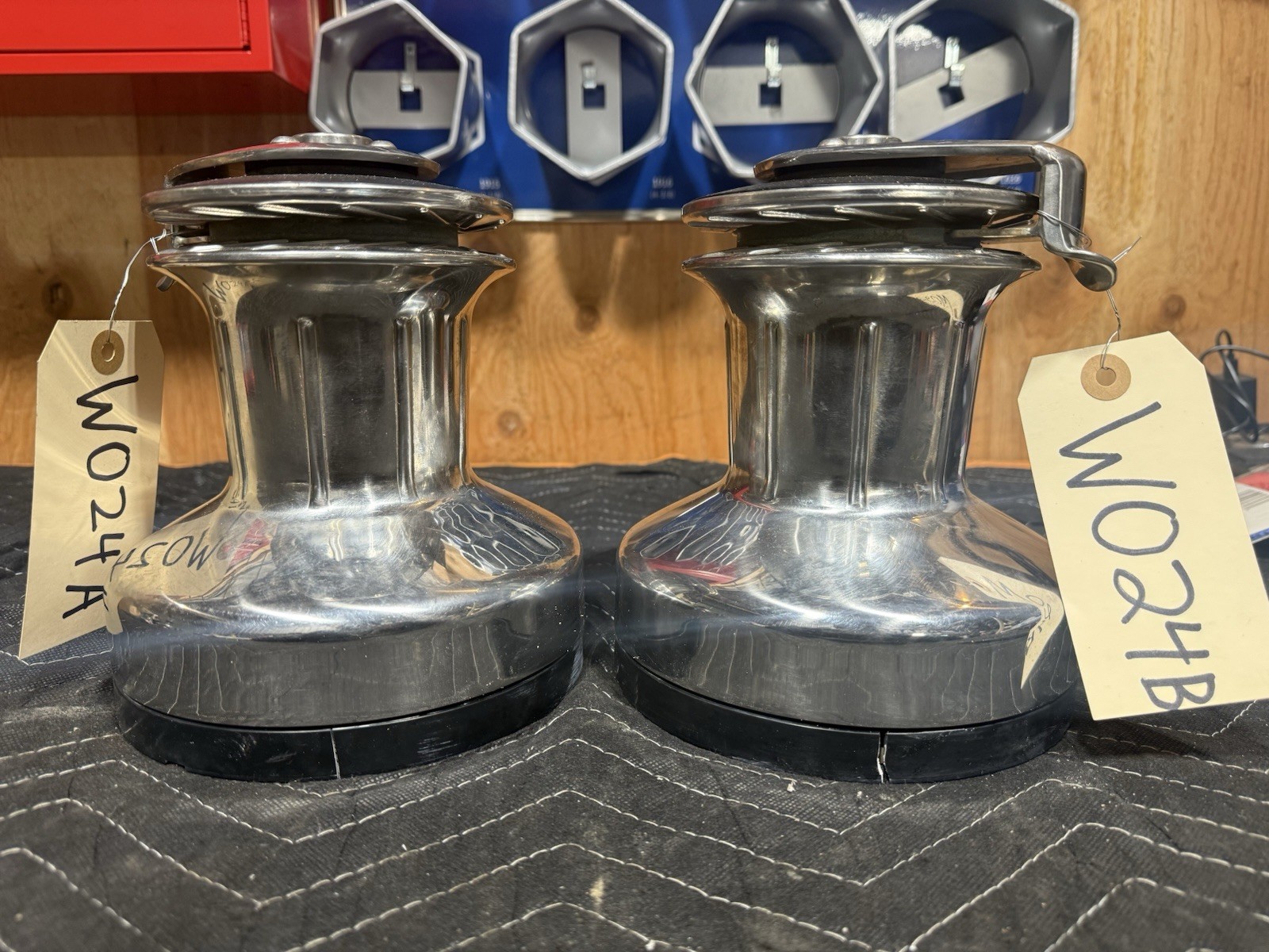 Pair Andersen 46 Stainless Self-Tailing Two-Speed Winches - W024AB
