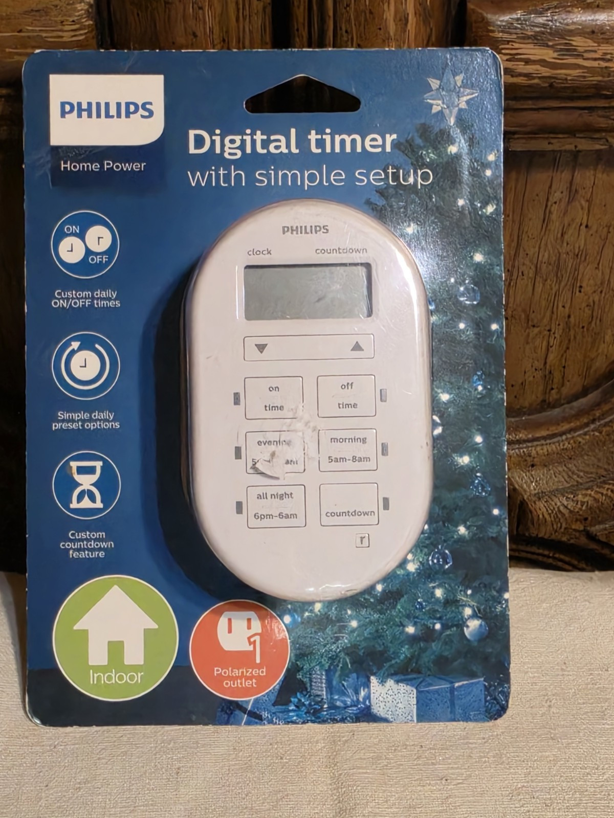 Philips SPC1239AT/27 Digital Timer Plug-In 1875W Programmable On/Off White