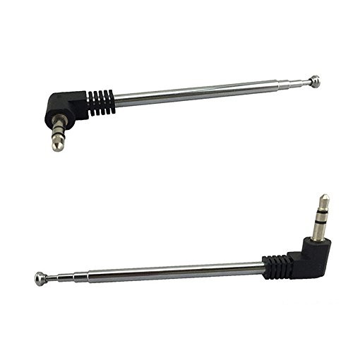2 Pack Bluetooth Speaker Antenna Replacement Telescoping 3.5mm FM Radio