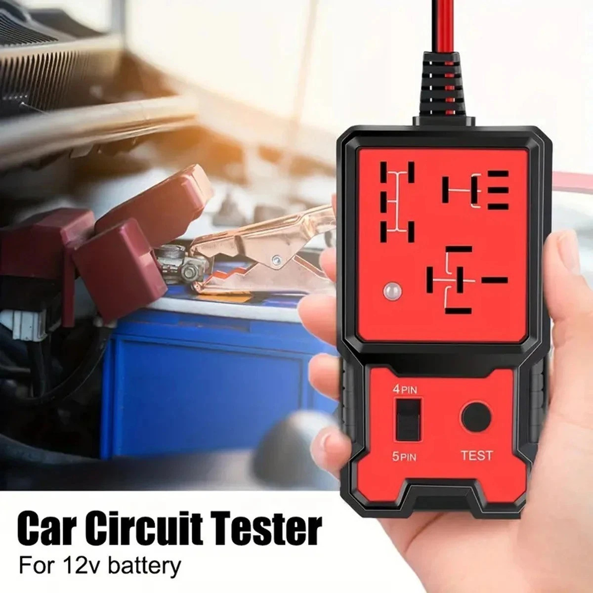 Car Relay Tester Voltage Test 12V Battery Checker Automobile Electronic Relay US