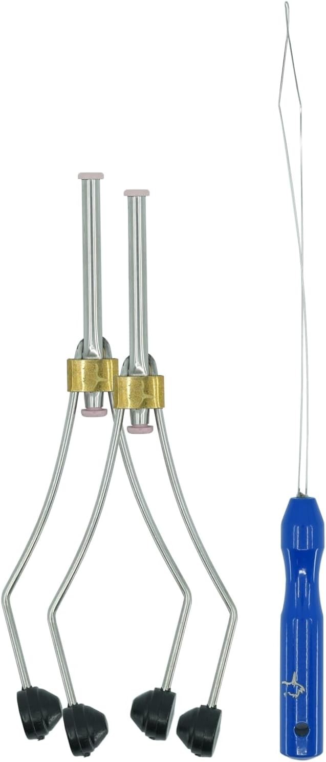 Lightweight 2 Bobbin Fly Tying Tools with Threader - Perfect for Travelers