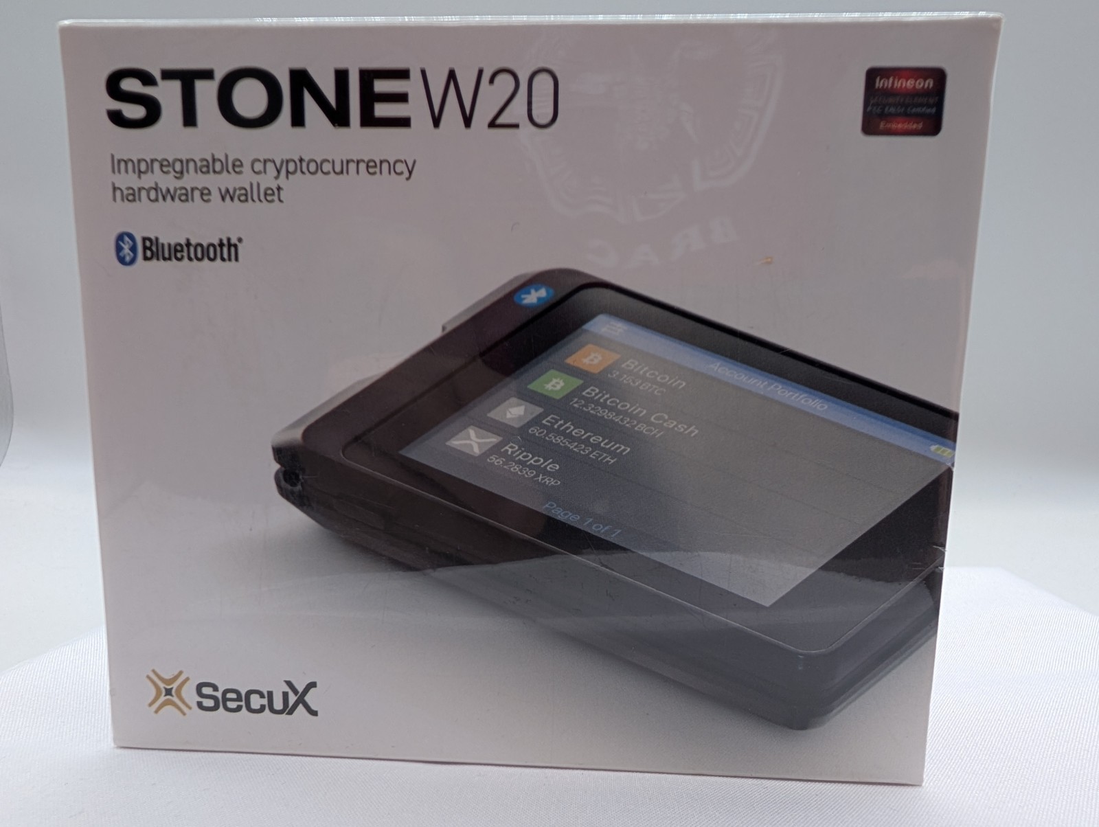 SecuX Stone W20 Crypto Hardware Wallet - Bluetooth Touchscreen NEW IN PACKAGE