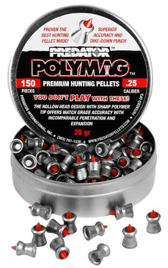 (NEW) Predator Polymag .25 Cal, 26 Grains, Pointed, 150ct