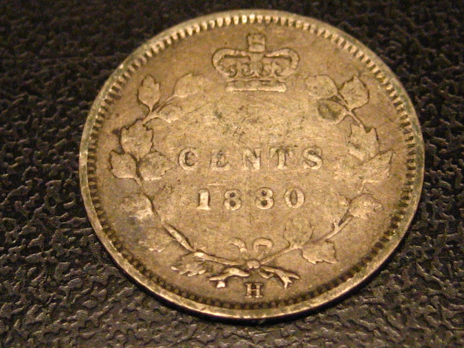1880 H Canadian 5 Cent Silver Obv. 3 #2