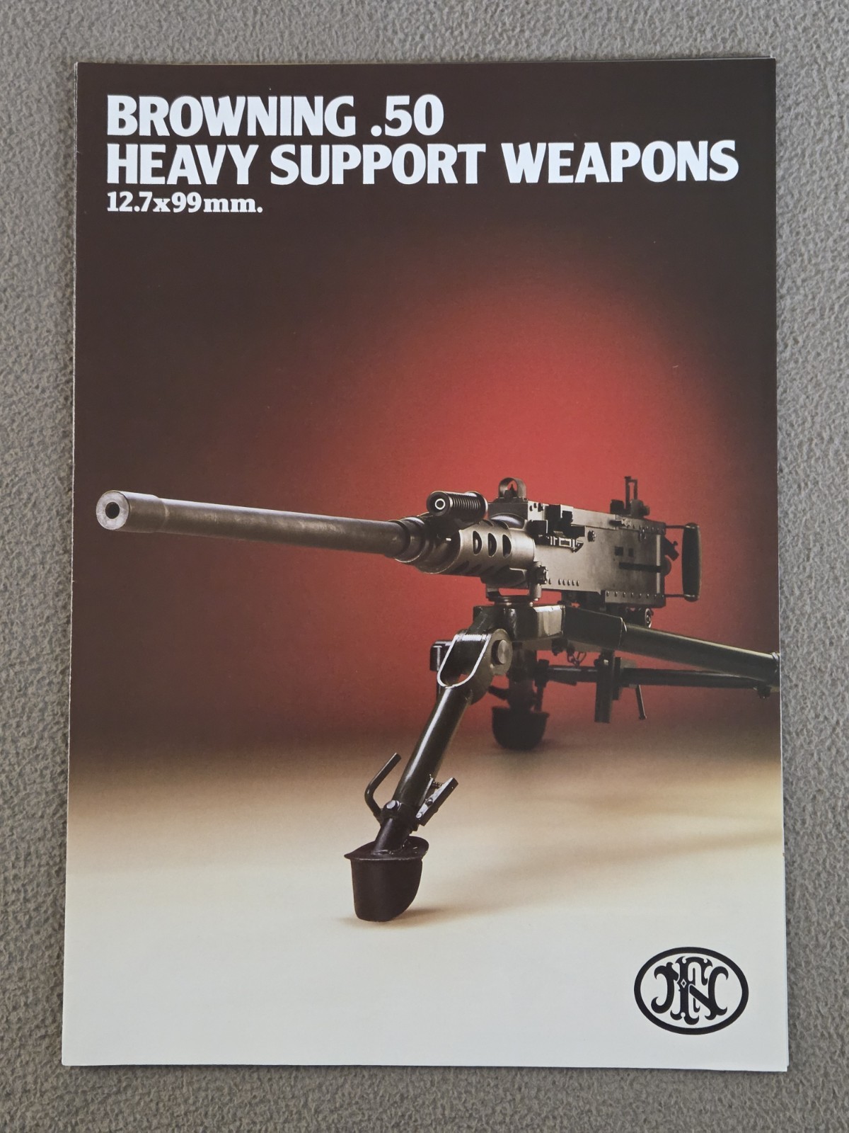 1980's Herstal FN Browning .50 Cal Machine Gun Military Brochure