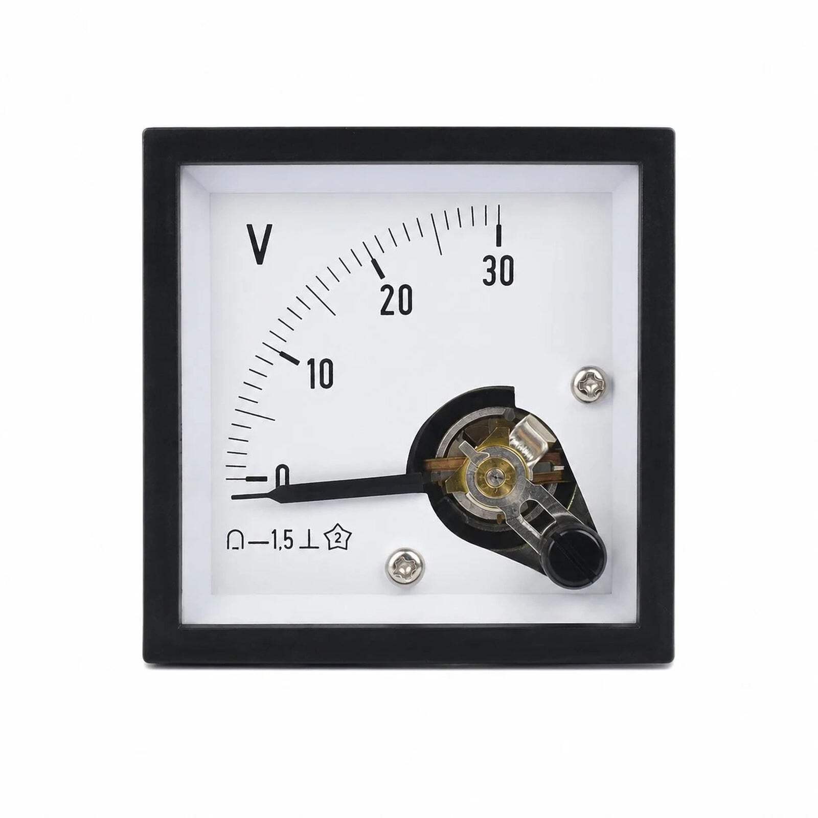 RS Hobut DC Analogue Voltmeter 30V 45 x 45 mm D481MCS30V/2-001 313-558