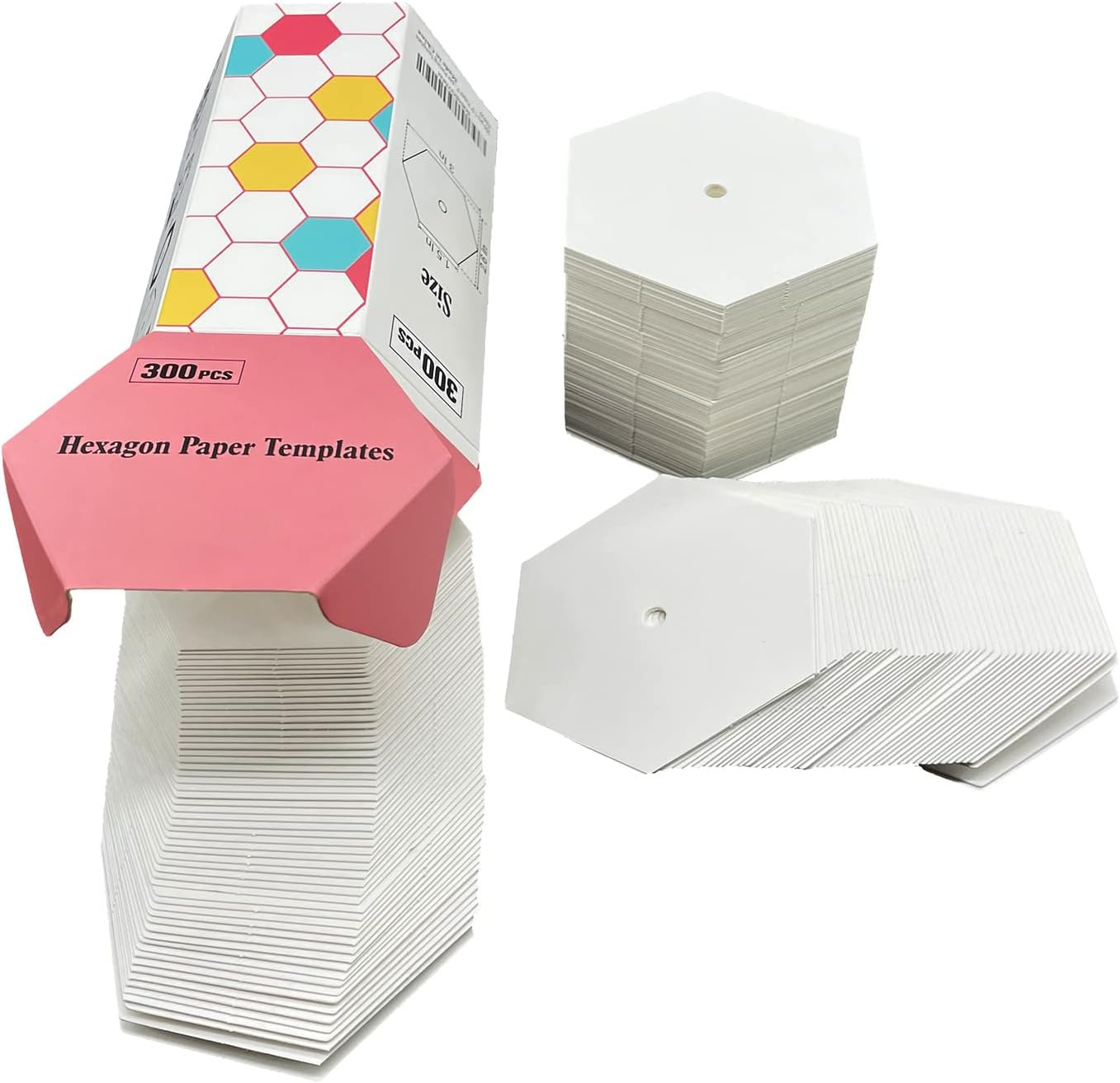300 Pcs 1.5" Paper Piecing for Beginners DIY Patchwork Sewing Crafts, Quilting T
