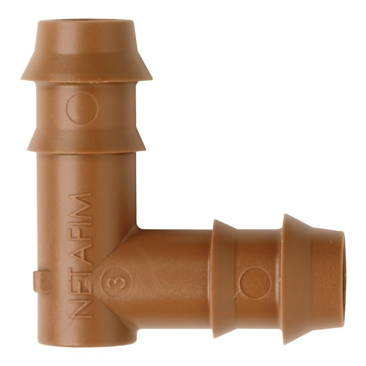 Netafim 17mm Techline Insert Elbow - Drip Irrigation Barbed Elbow Coupling |