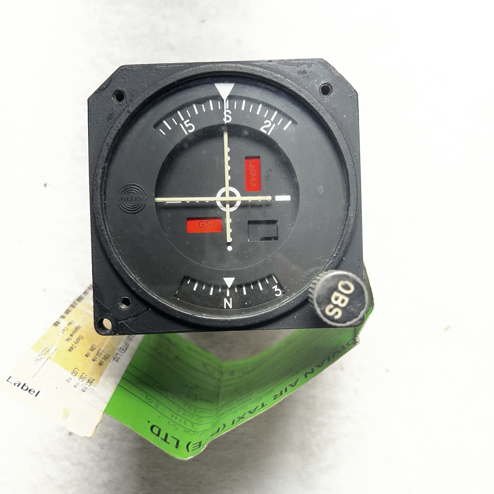 Collins Course Selector Indicator 331H-3G PN: 522-3306-00 Serviceable