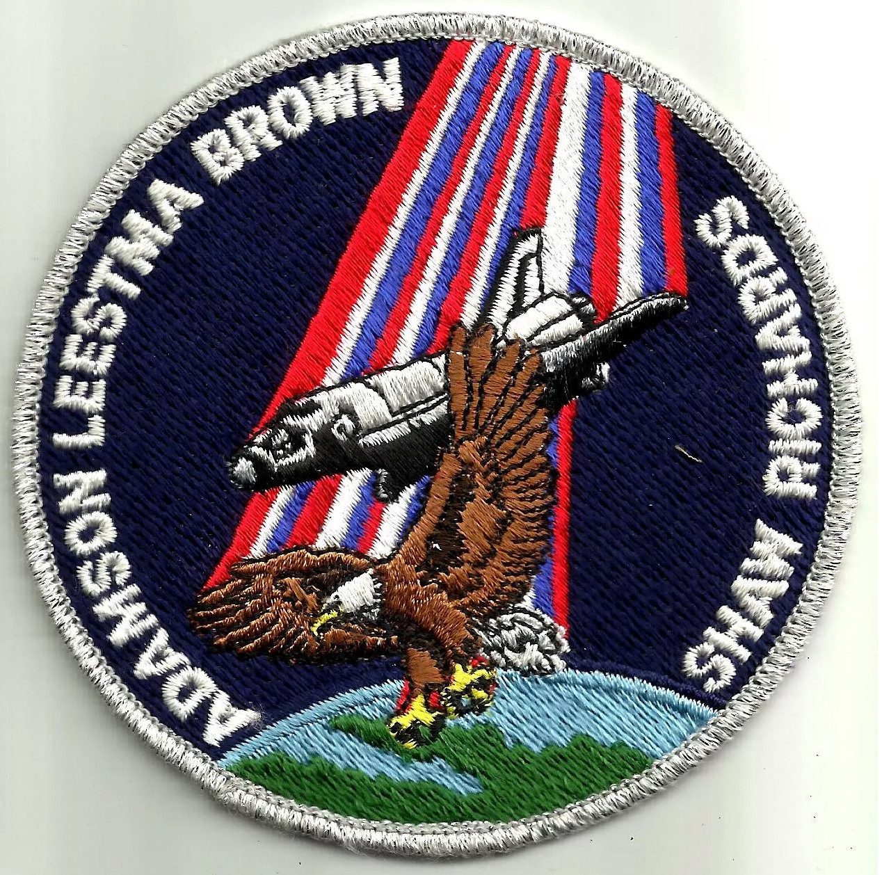 3" Mission Patch NASA National Aeronautics Space Adamson, Leestma, Brown, Shaw