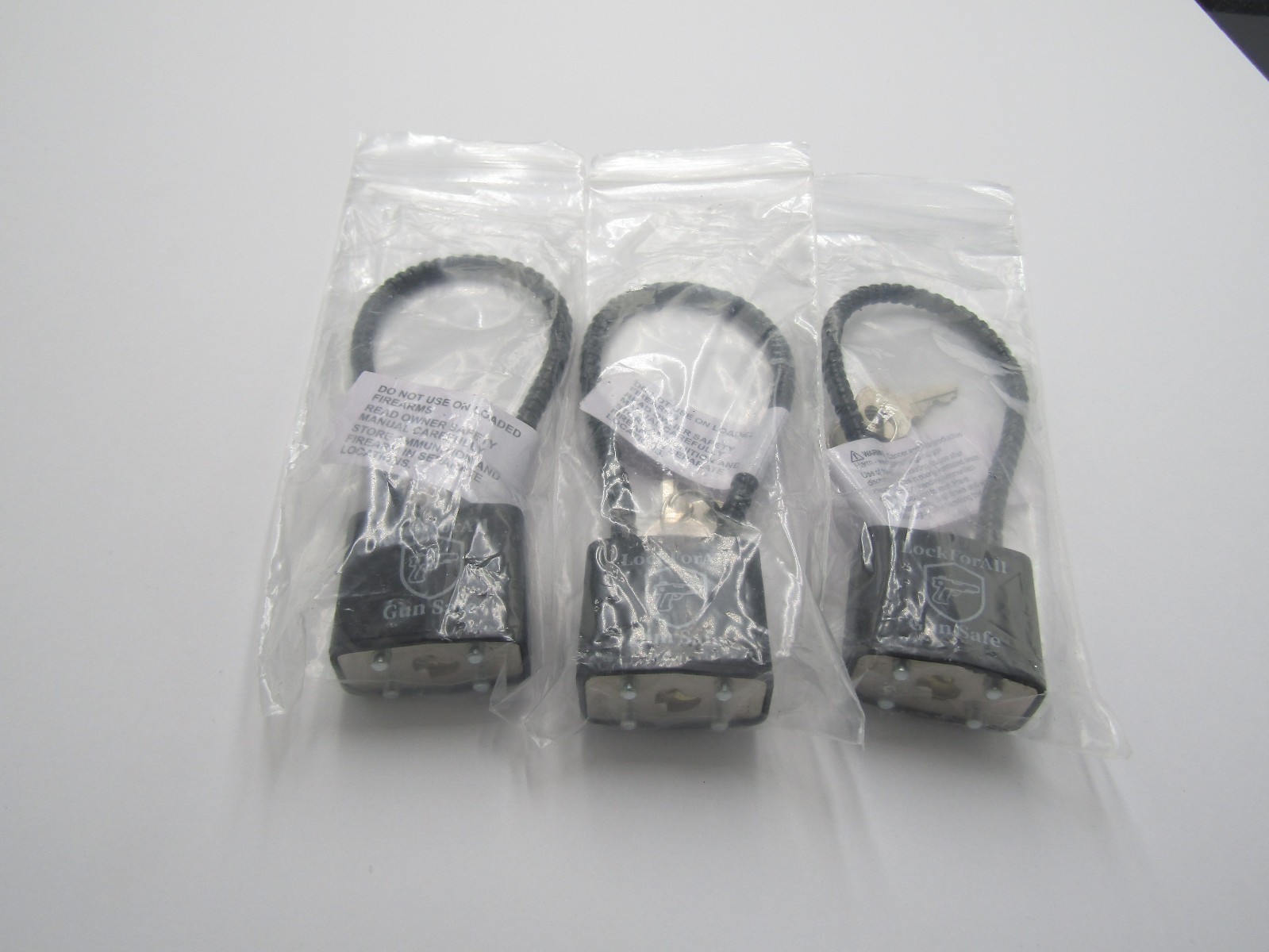 3 Cable Lock For All  Pistol Gun Rifle Shotgun  Safety Lock  New Unbranded