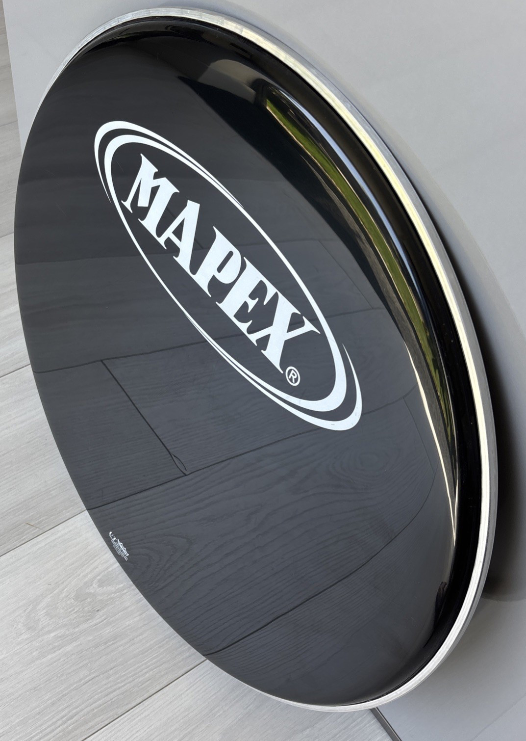 MAPEX M Remo 22" resonant bass drum head - BLACK, front display head #2