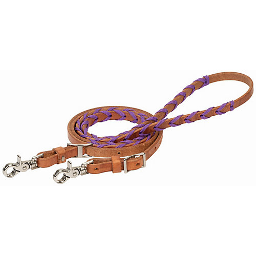 Weaver Laced Barrel Rein w/Shoe Lacing