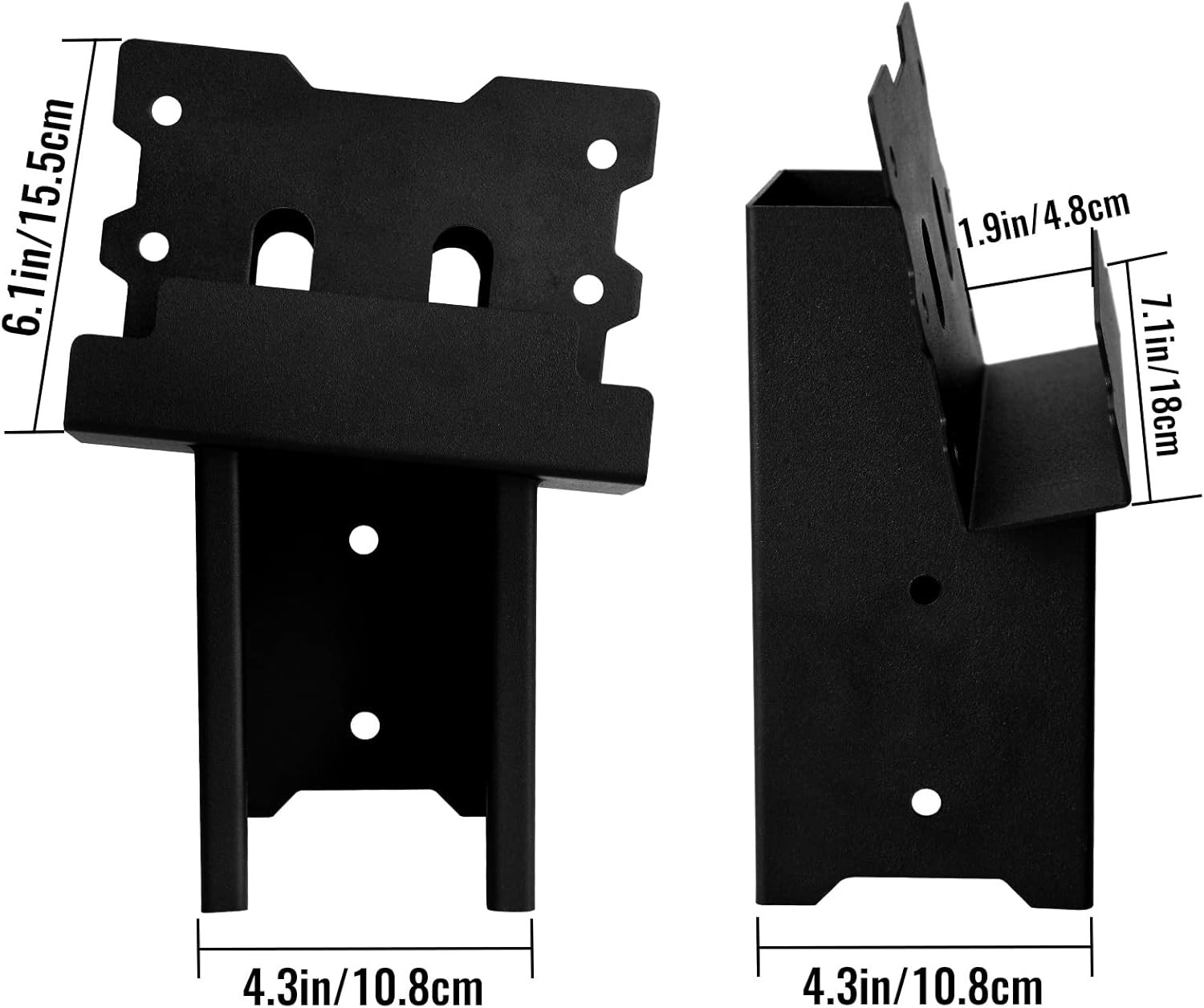 4 Pack Multi-Use Outdoor Compound Angle Brackets for Tree Houses