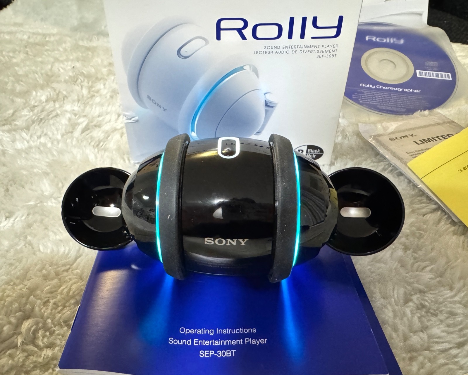 SONY Rolly SEP-30BT (Black) Sound Entertainment Player, Music, Bluetooth, Robot