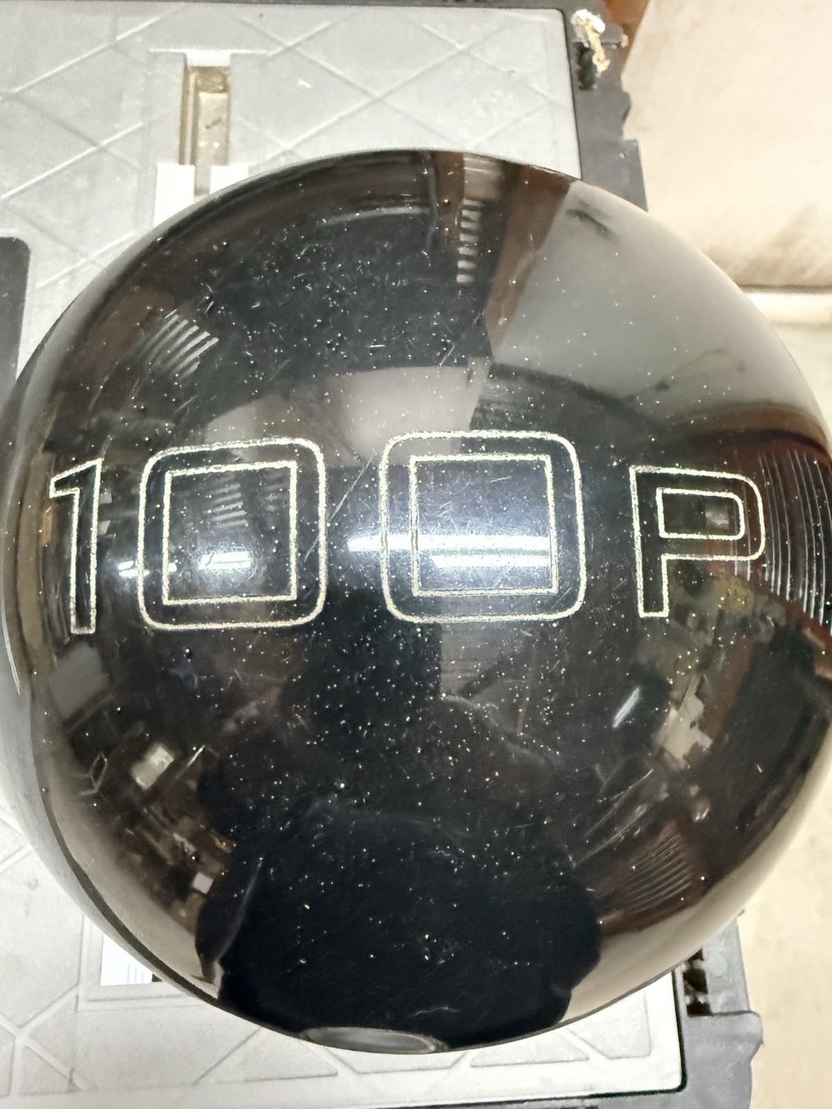 Track Bowling Ball 15 Pound Plastic 4B260554B Used Drilled Black