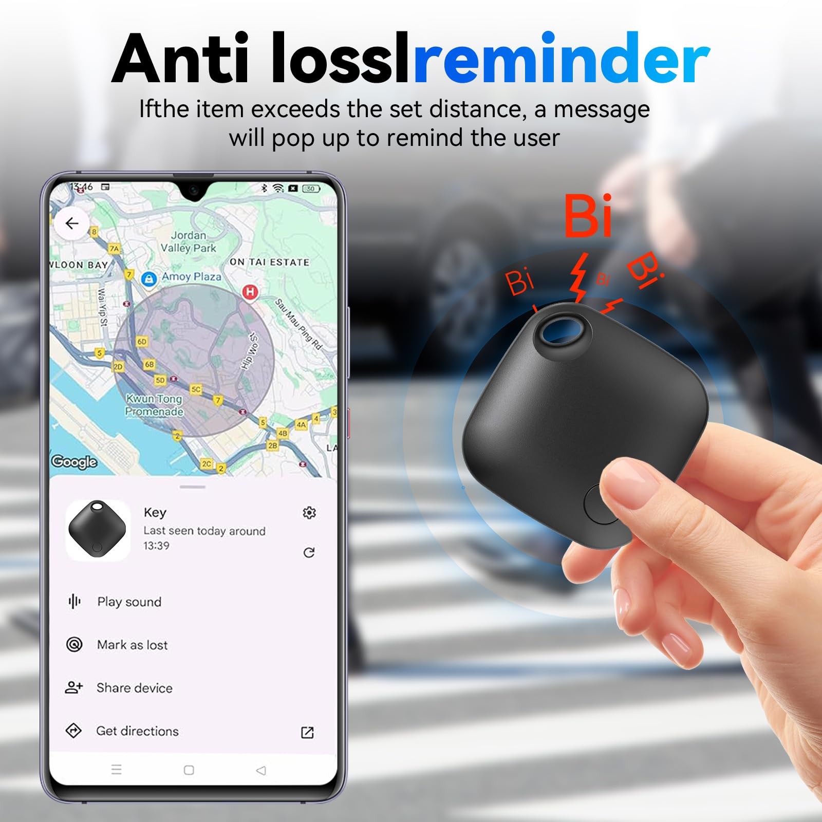 2 Pack Android,Luggage Tracker Tags for Android Works with Google Find Hub App