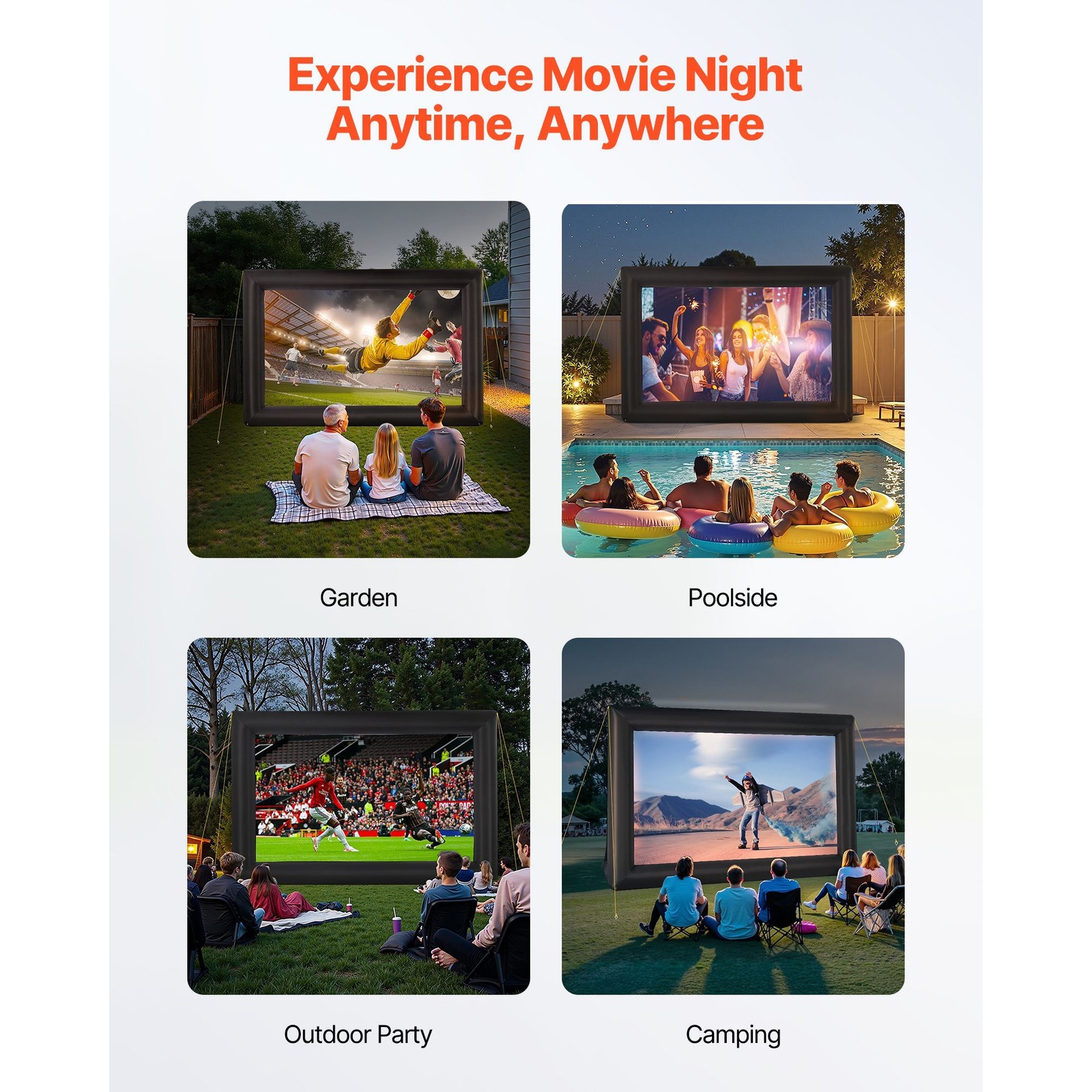 20FT 2 Min Inflatable Projector Screen OxFor Ford