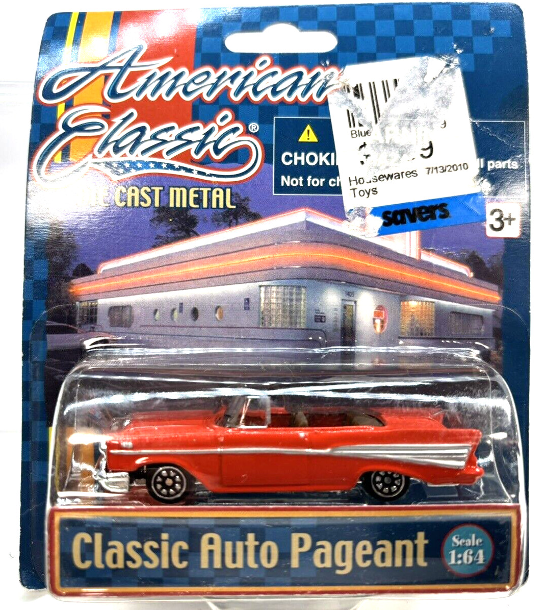S Gauge American Classic Die Cast Metal 1:64 1950's Convertible in Orig Package