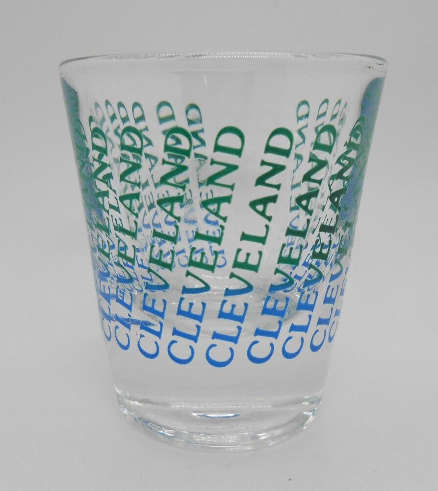 Cleveland Ohio Souvenir Name Swirl Shotglass