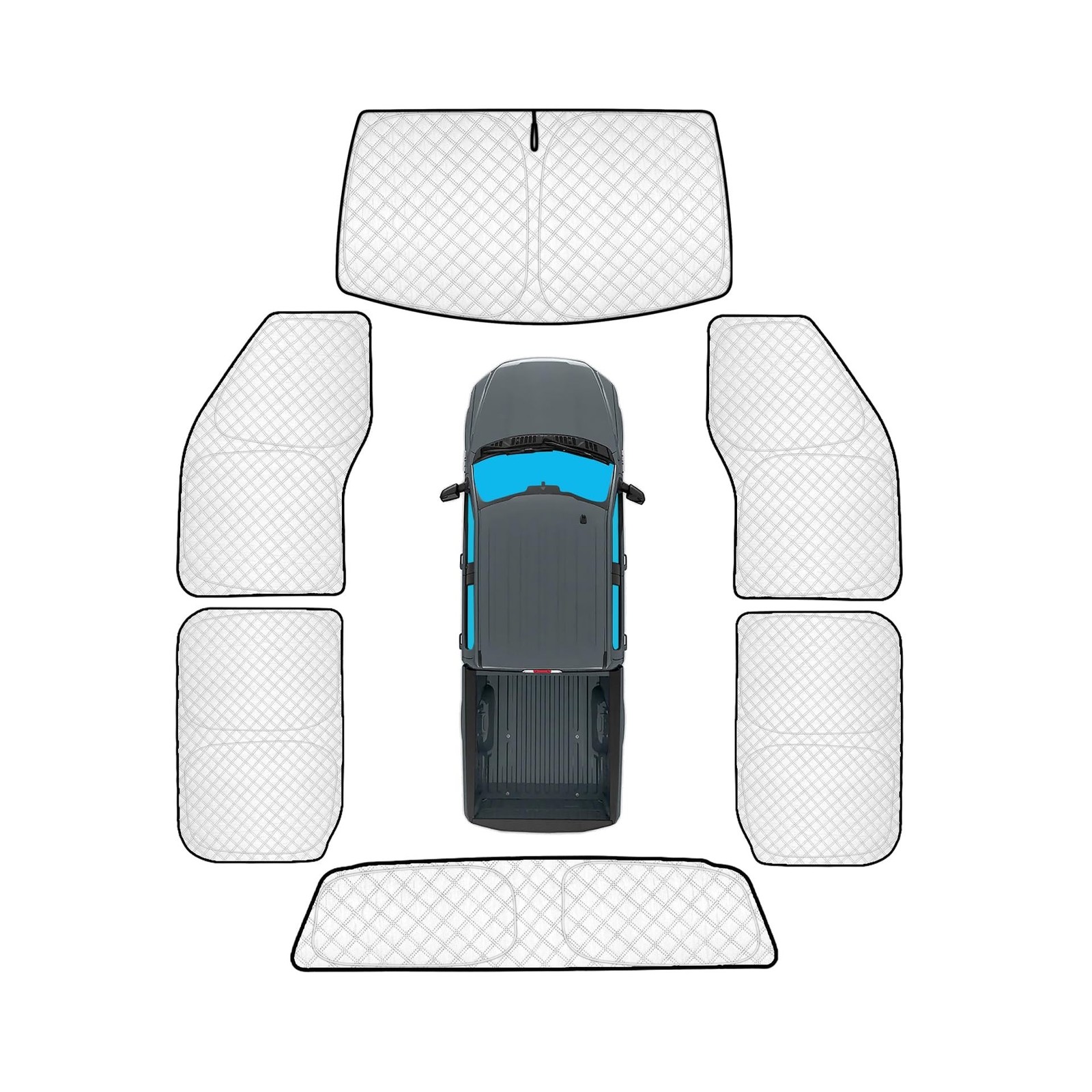 KMF 6pcs Thicken Full Window Sun Shades for Ford F-150 2015-2020 Accessories,...