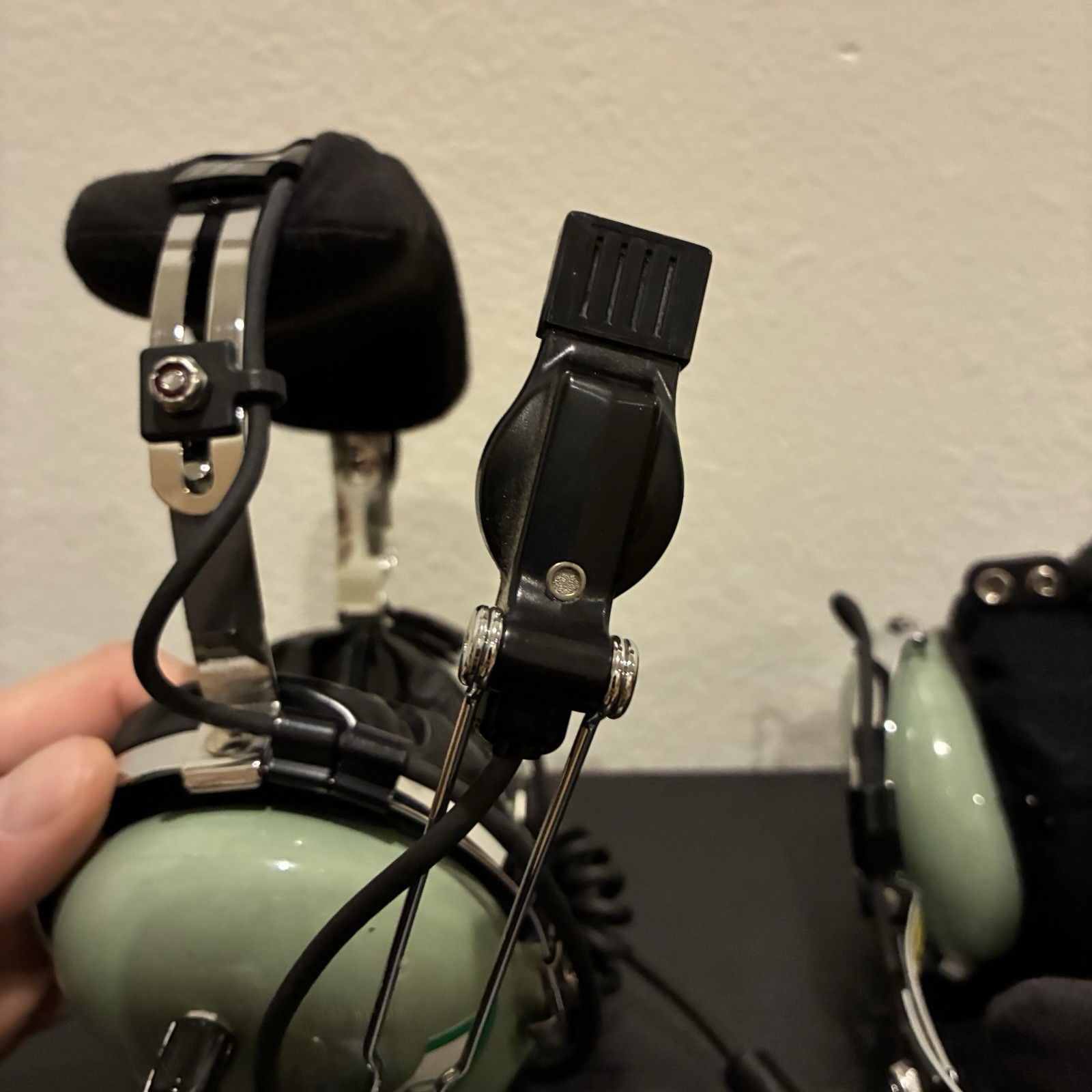 Two David Clark Model H10-76 Aviation Headset With Aero Soft Cushions