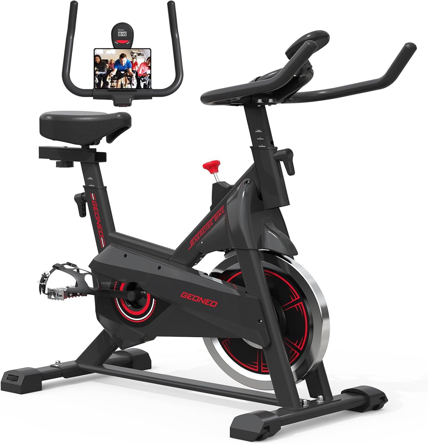 Home Exercise Bike with LCD Monitor, Silent Drive & 35LBS Flywheel