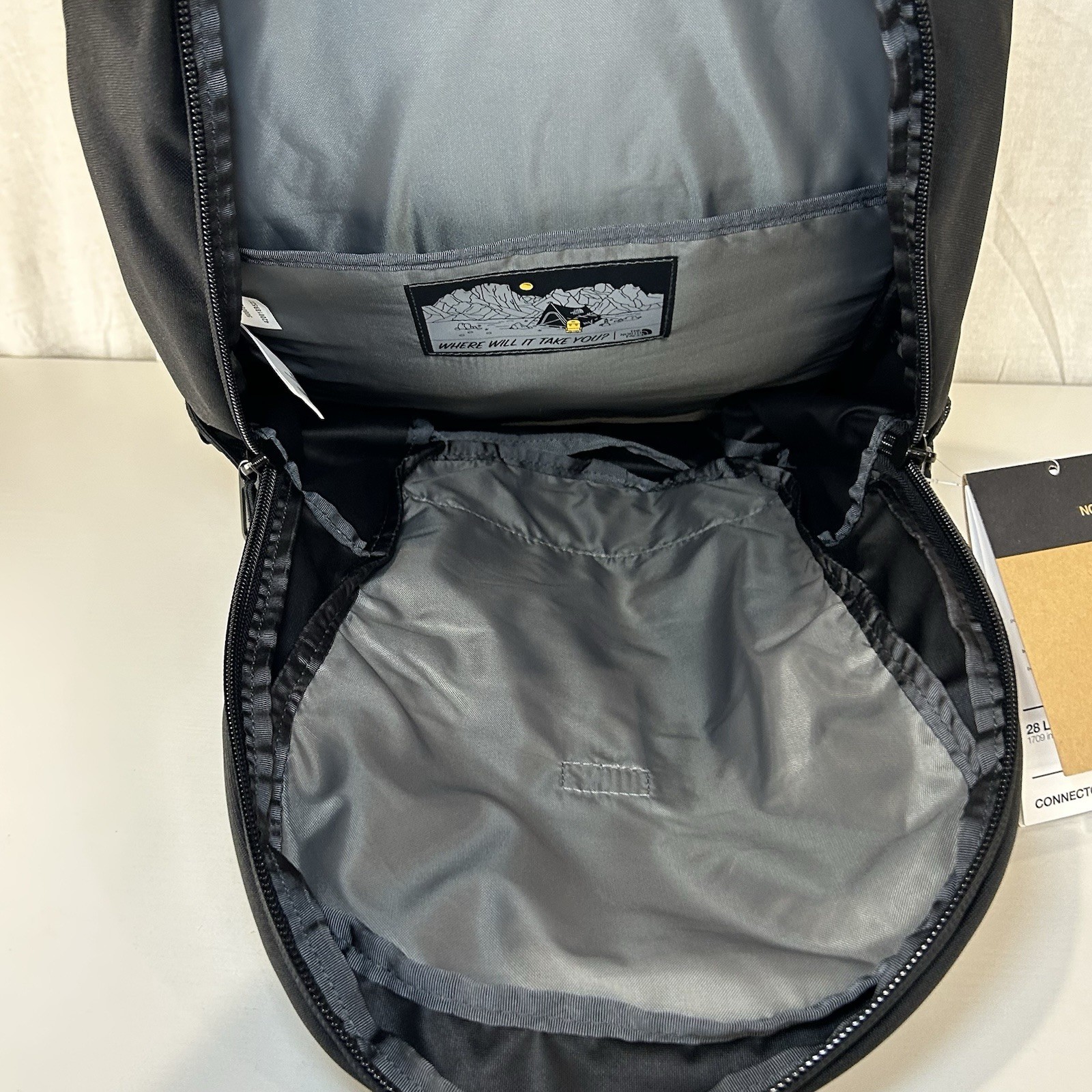 The North Face Black Connector FlexVent Laptop Backpack E Logo NWT