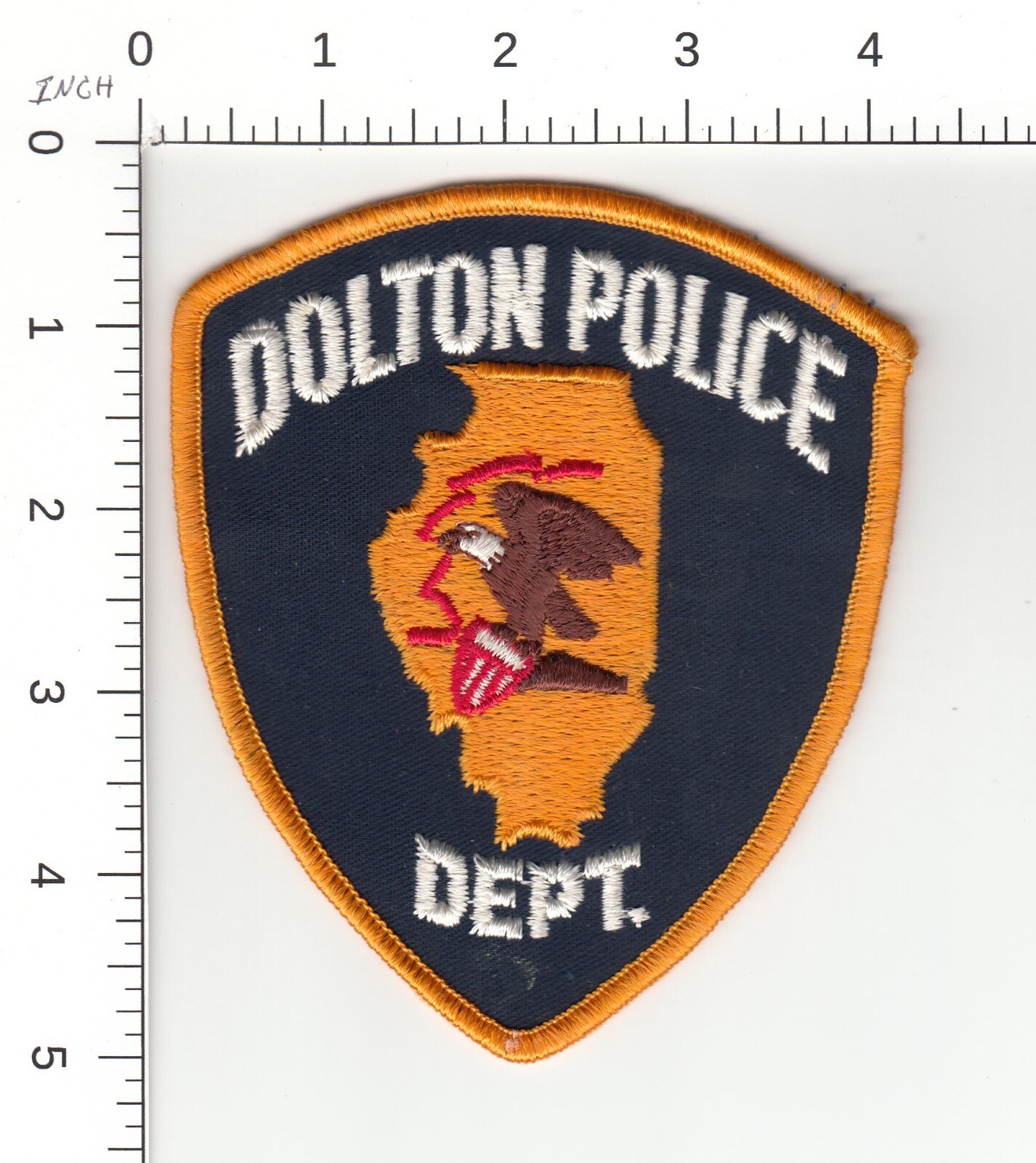DOLTON ( VINTAGE ORIGINAL CC BACKING ) ILLINOIS COLLECTIBLE POLICE PATCH