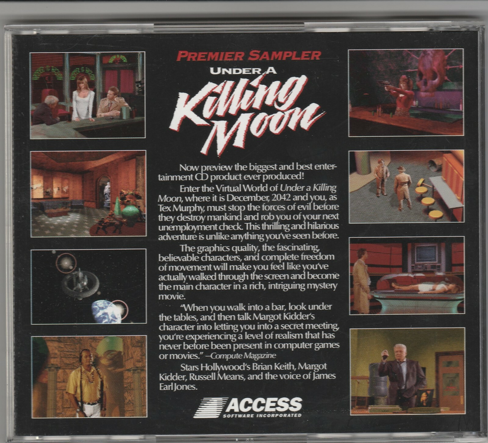 Under a Killing Moon CD-Rom by ACCESS Software, Inc. 1994