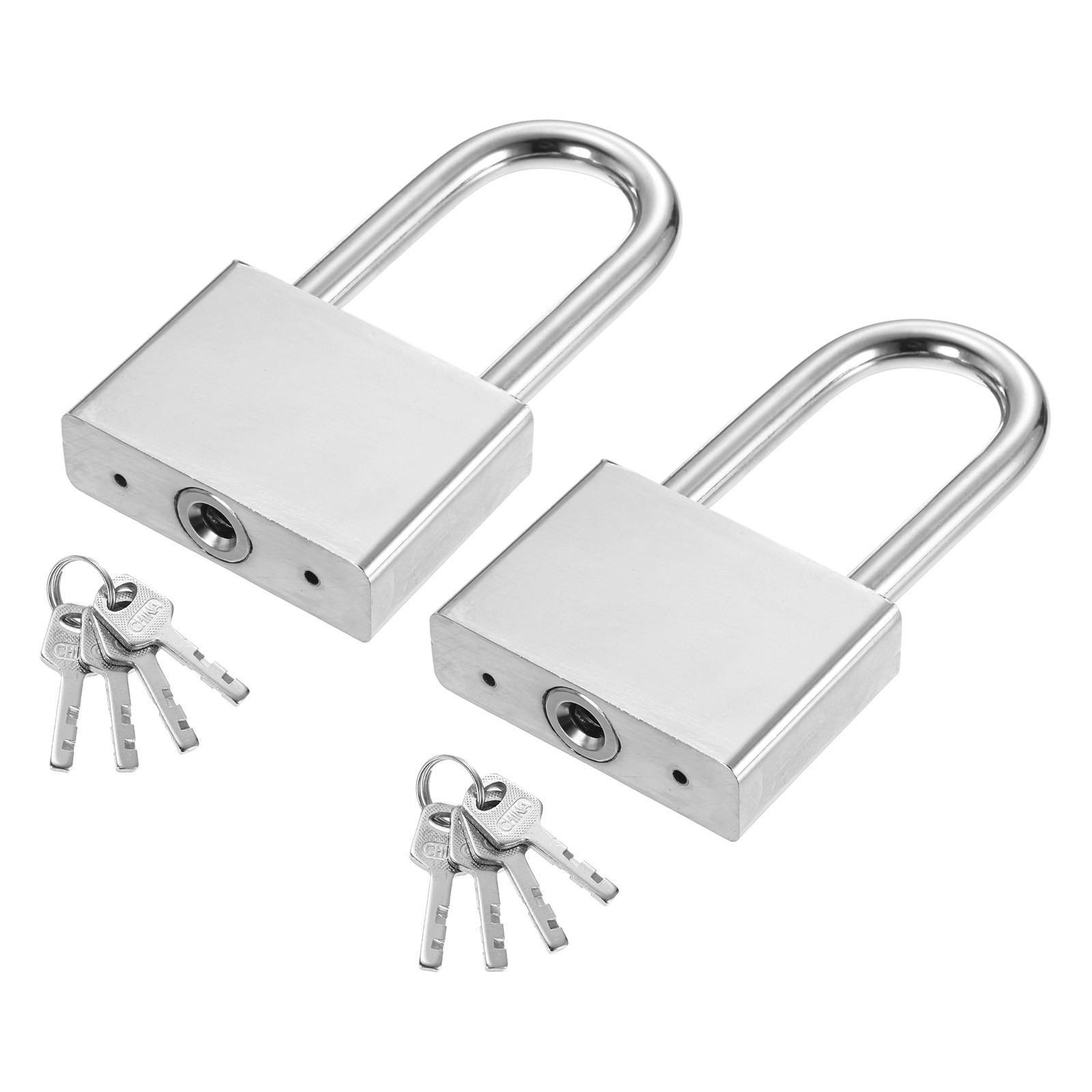 2Pcs 58 x 106mm Heavy Duty Lock Alloy Steel High Security Padlock with 8 Keys
