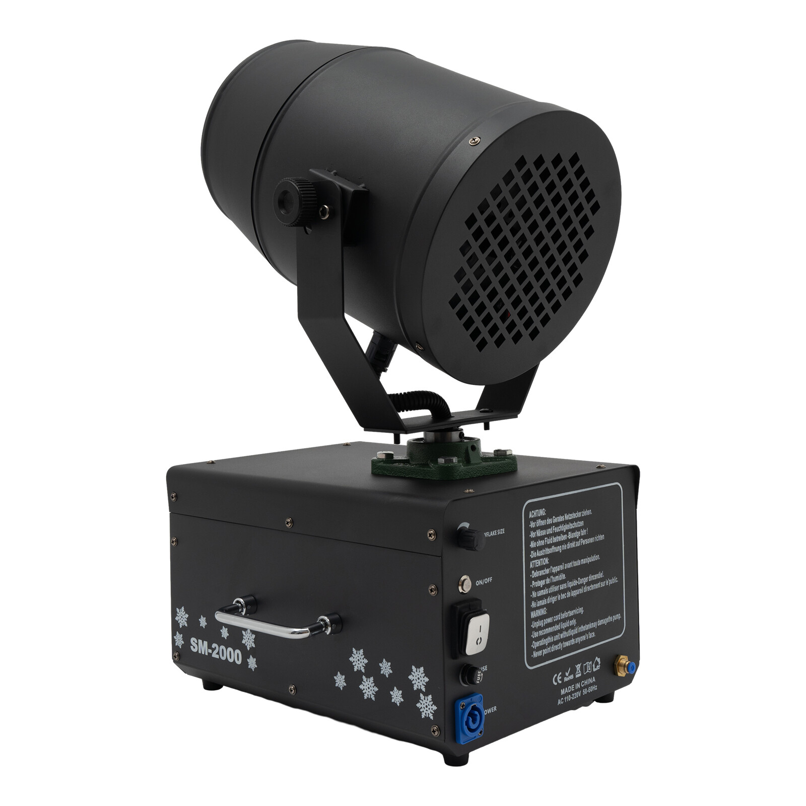 2000W Professional Snow Machine - Stage & Wedding Party Effect Shaking Head