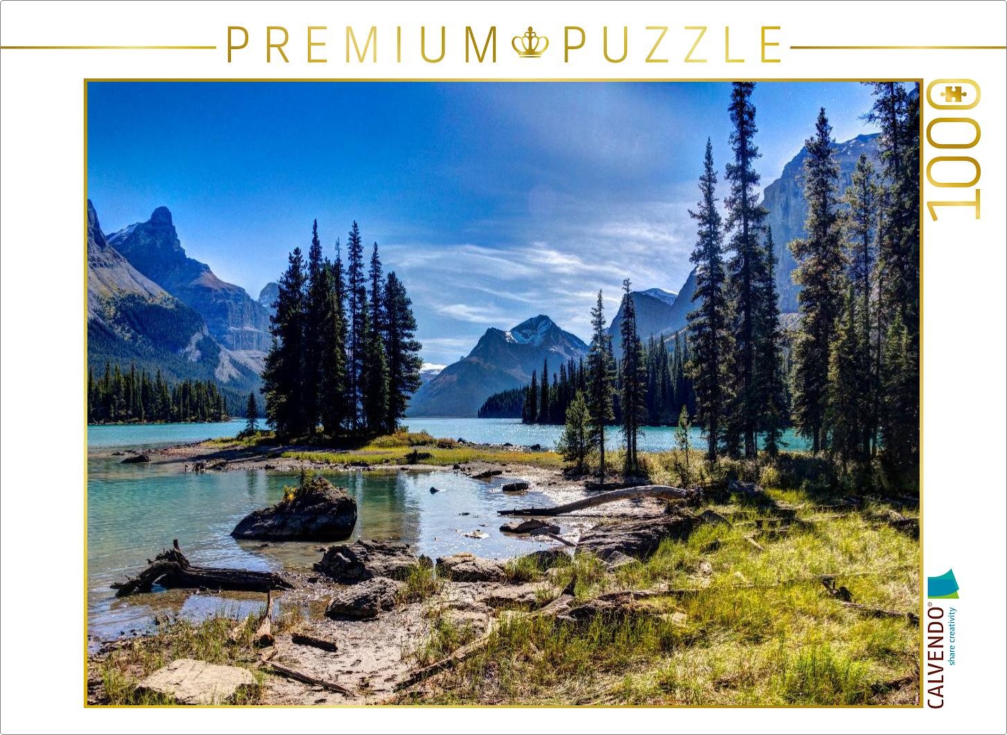 CALVENDO Puzzle Maligne Lake Kanada | 1000 Teile Lege-Größe 64x48cm Foto-Puzzle
