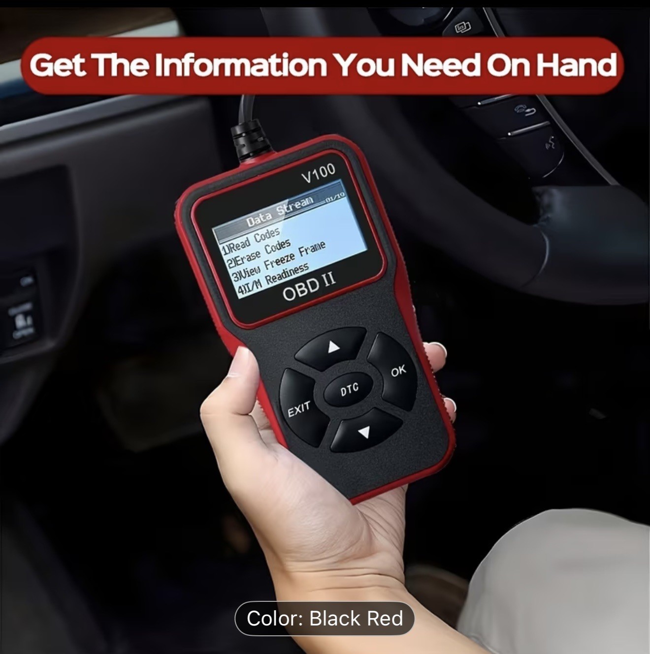 V100 OBD2 Scanner Code Reader Check Engine Light Diagnostic Tool Cars & Trucks