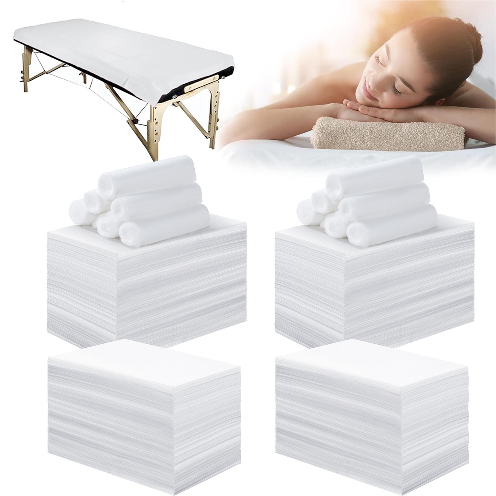 400 Pcs Disposable Massage Table Sheets 31"x71" Soft Non-Woven Breathable Cover